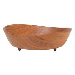 Finn Juhl teak fruit bowl With toes, by Architectmade, Denmark 1951/2022.