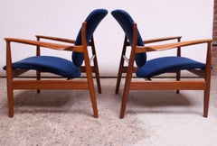 Finn Juhl Teak Lounge Chairs Model FD-136 for France and Daverkosen