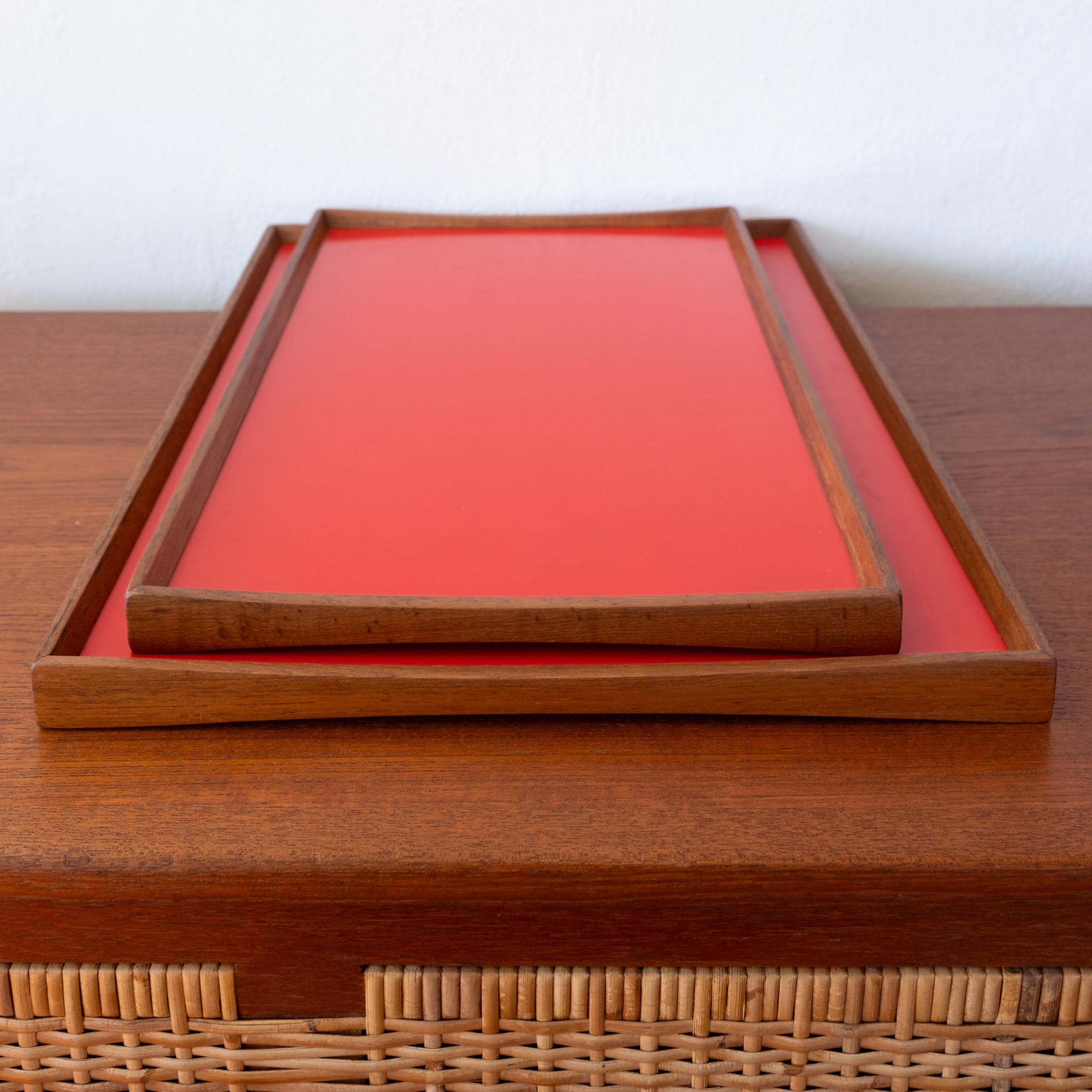 Bandejas de teca de Finn Juhl para Torben Orskov Dinamarca Años 50 Laminado en venta
