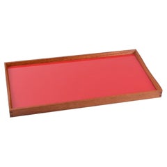 Finn Juhl, Turning Tray by Architectmade, Teak Tray with Black/Red Laminate