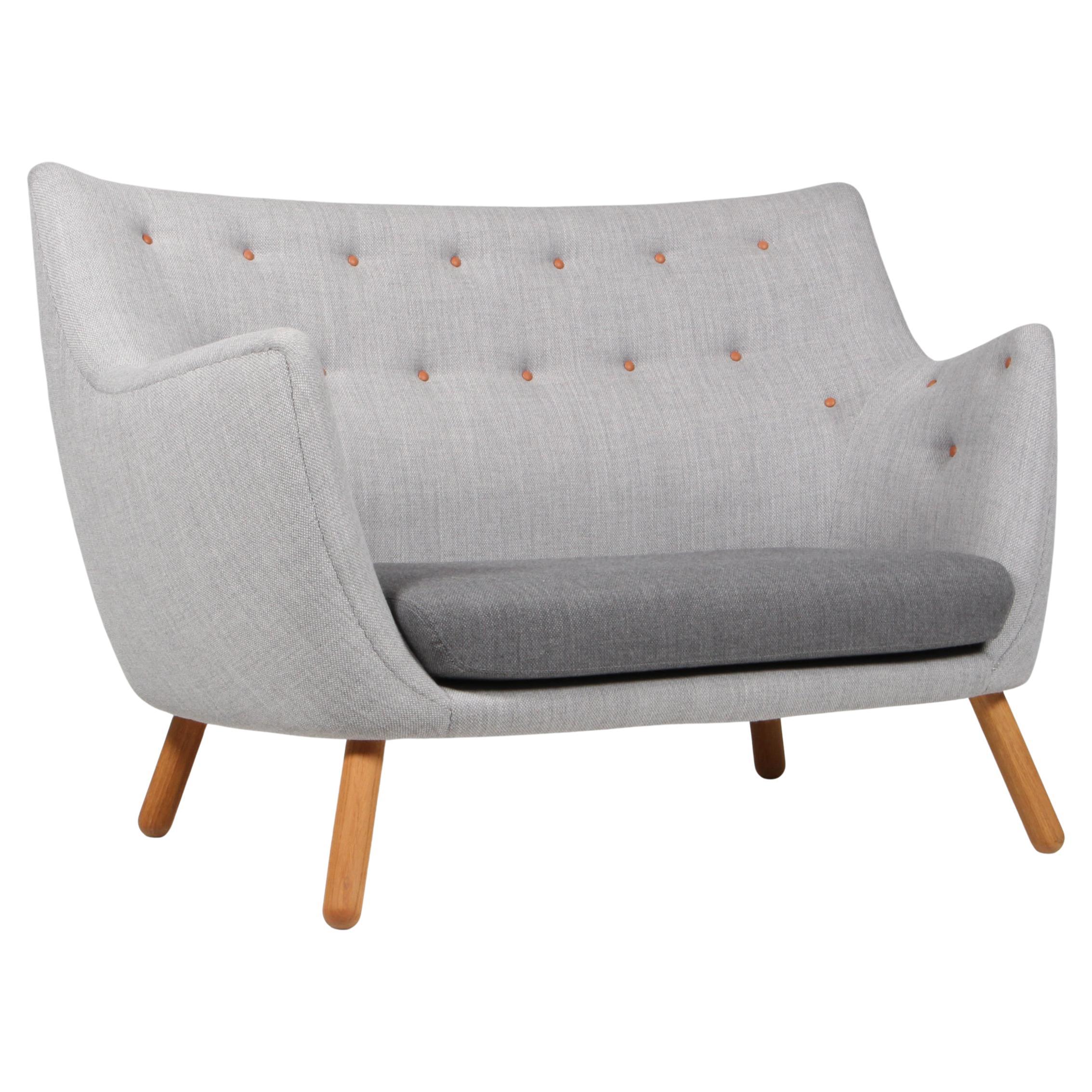 Finn Juhl two seat love seat sofa, model Poet