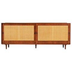Finn Juhl Walnut and Cane Front Credenza for Baker