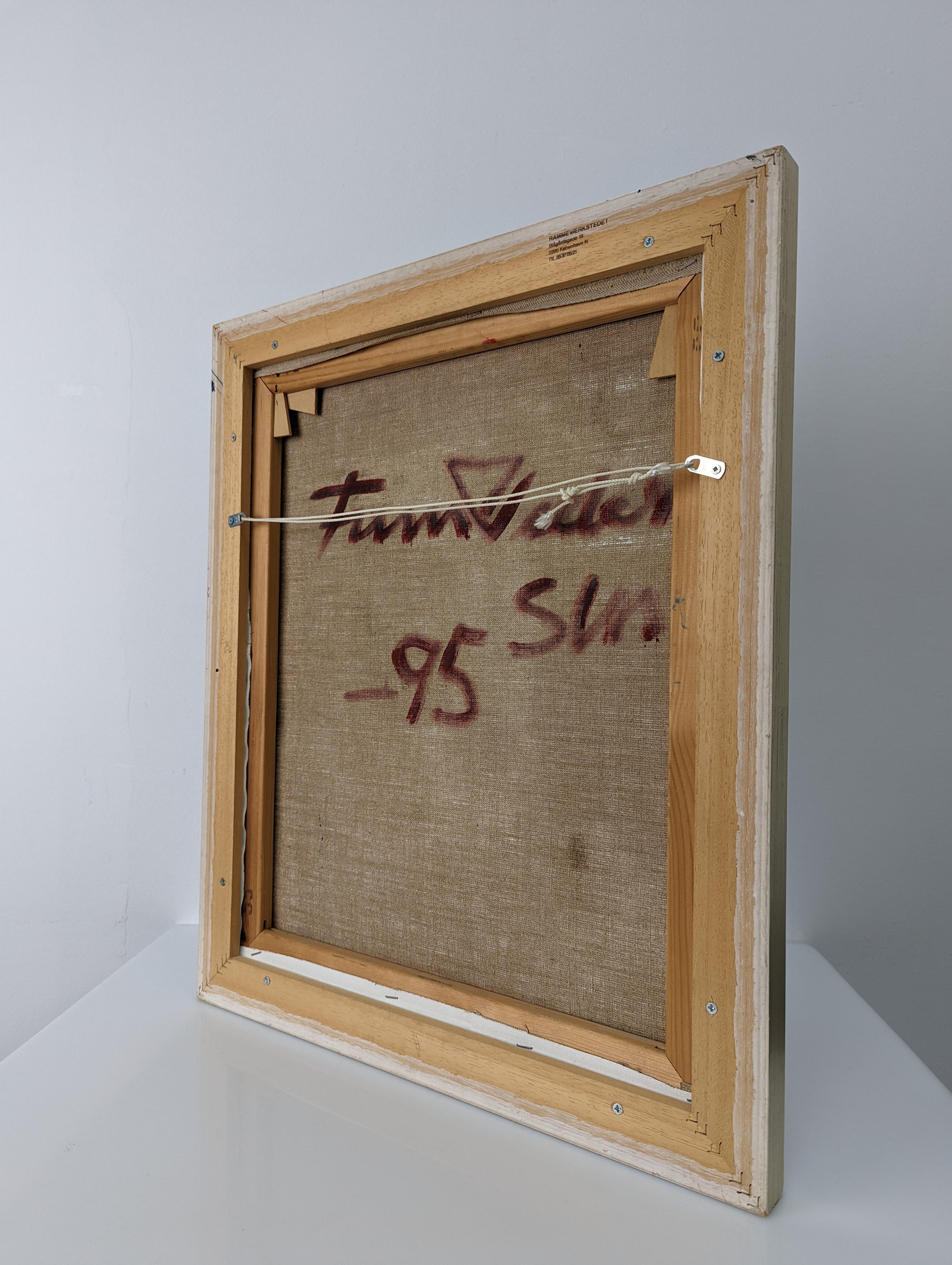 Finn Pedersen Abstract Expressionist Oil Painting on Canvas, 1990s im Zustand „Gut“ im Angebot in Benalmadena, ES