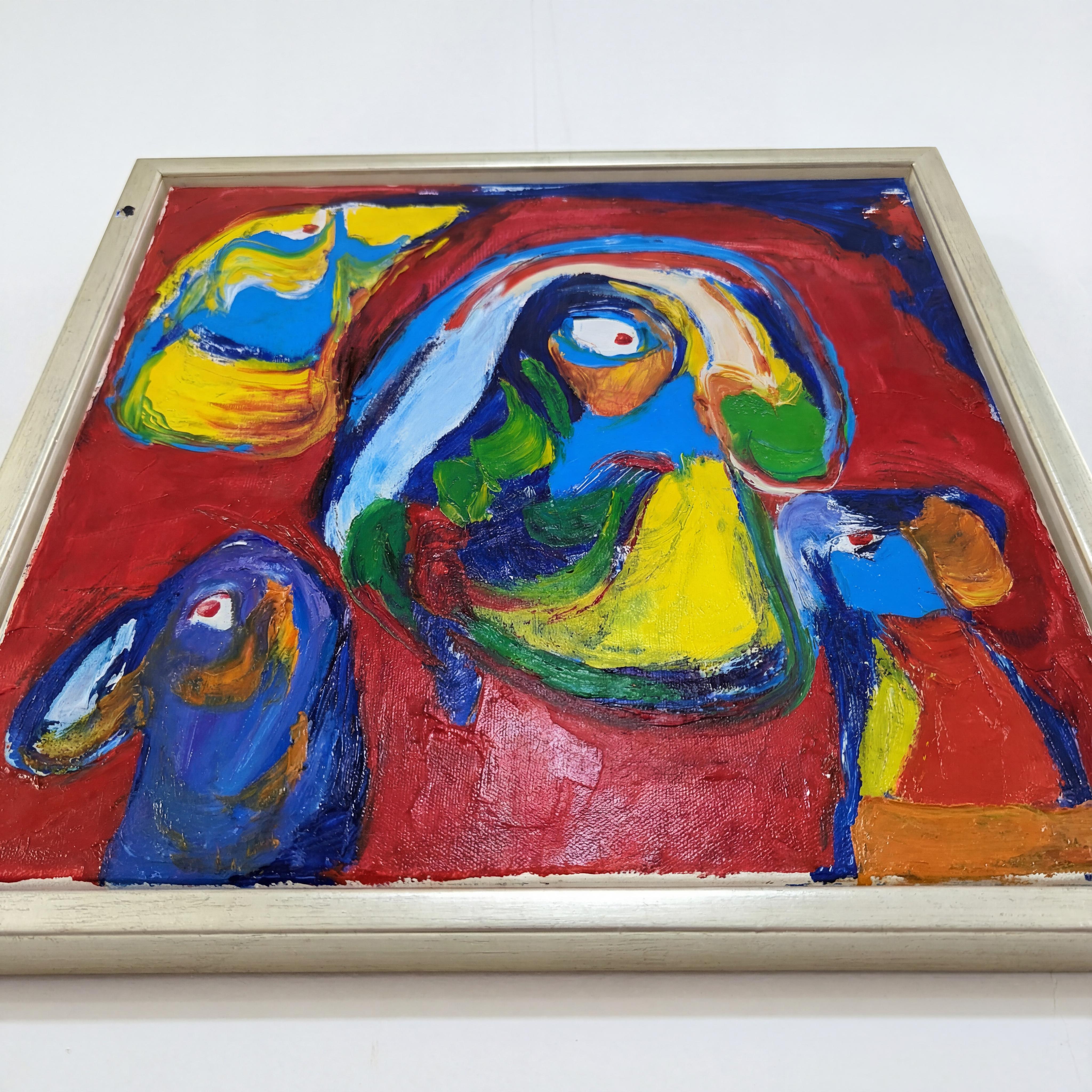 Finn Pedersen Abstract Expressionist Oil Painting on Canvas, 1990s im Angebot 1