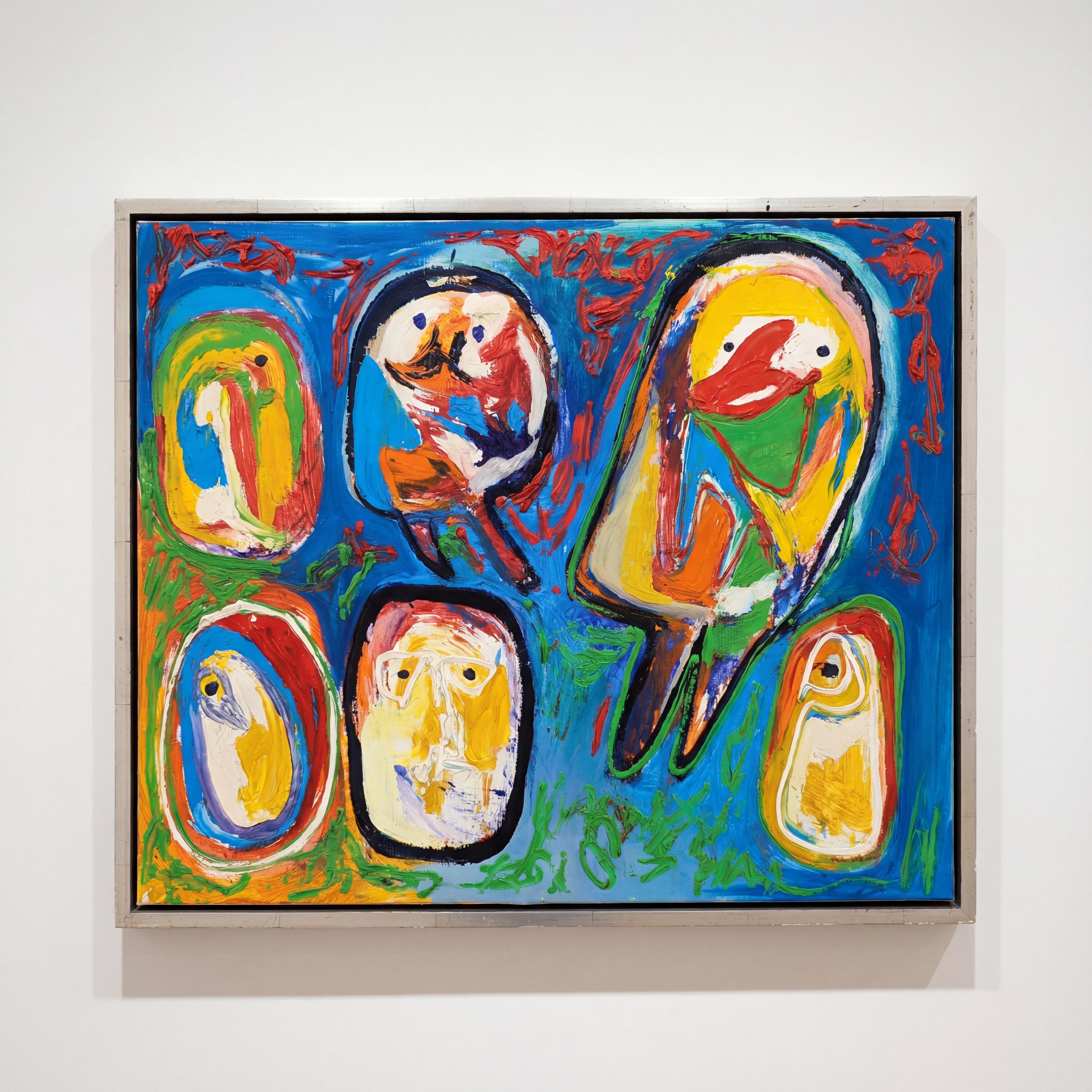 Finn Pedersen Large Abstract Expressionist Oil Painting on Canvas, 1990s im Angebot 1