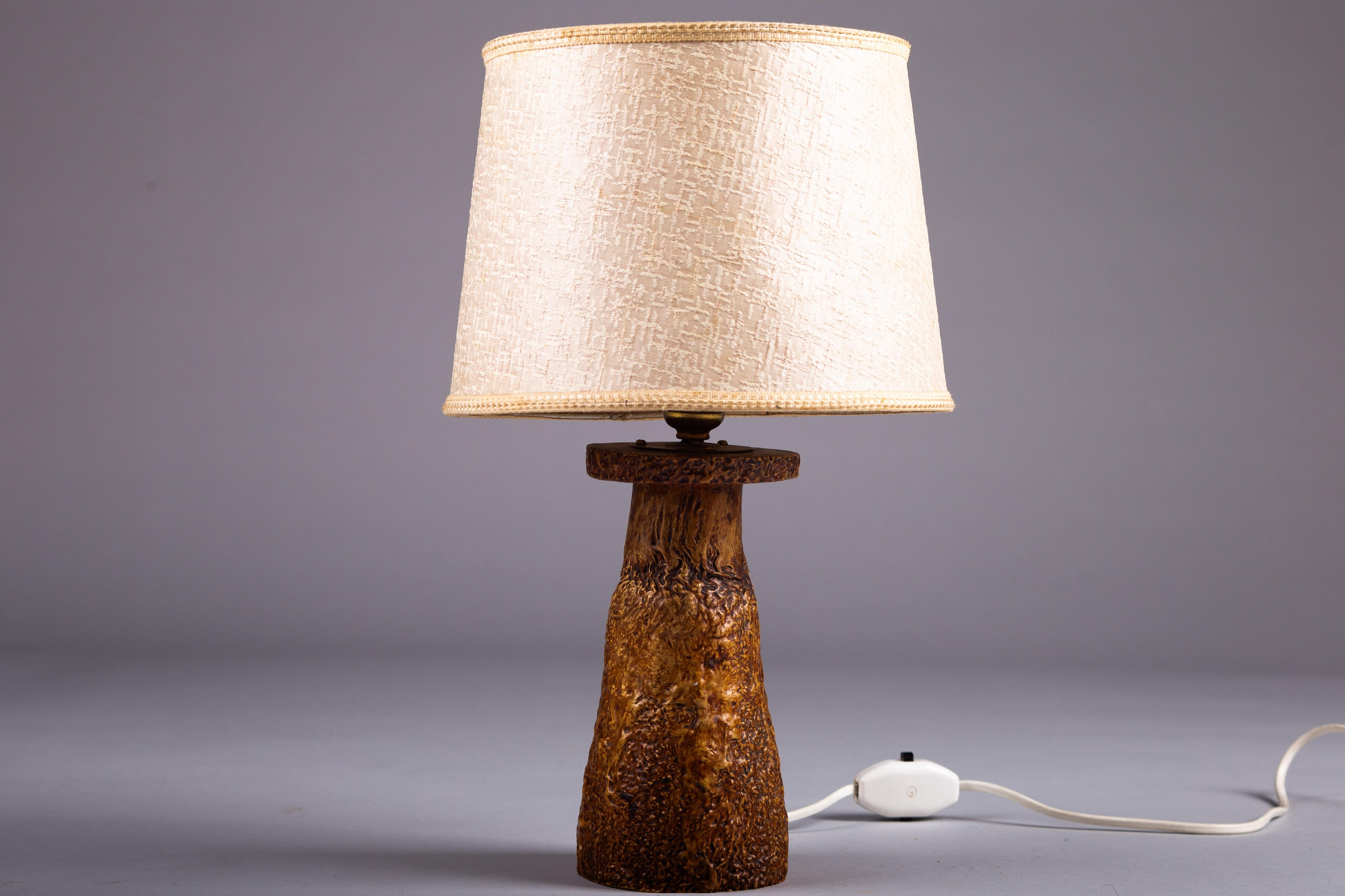 Finnish 1930's curly birch table lamp For Sale 4