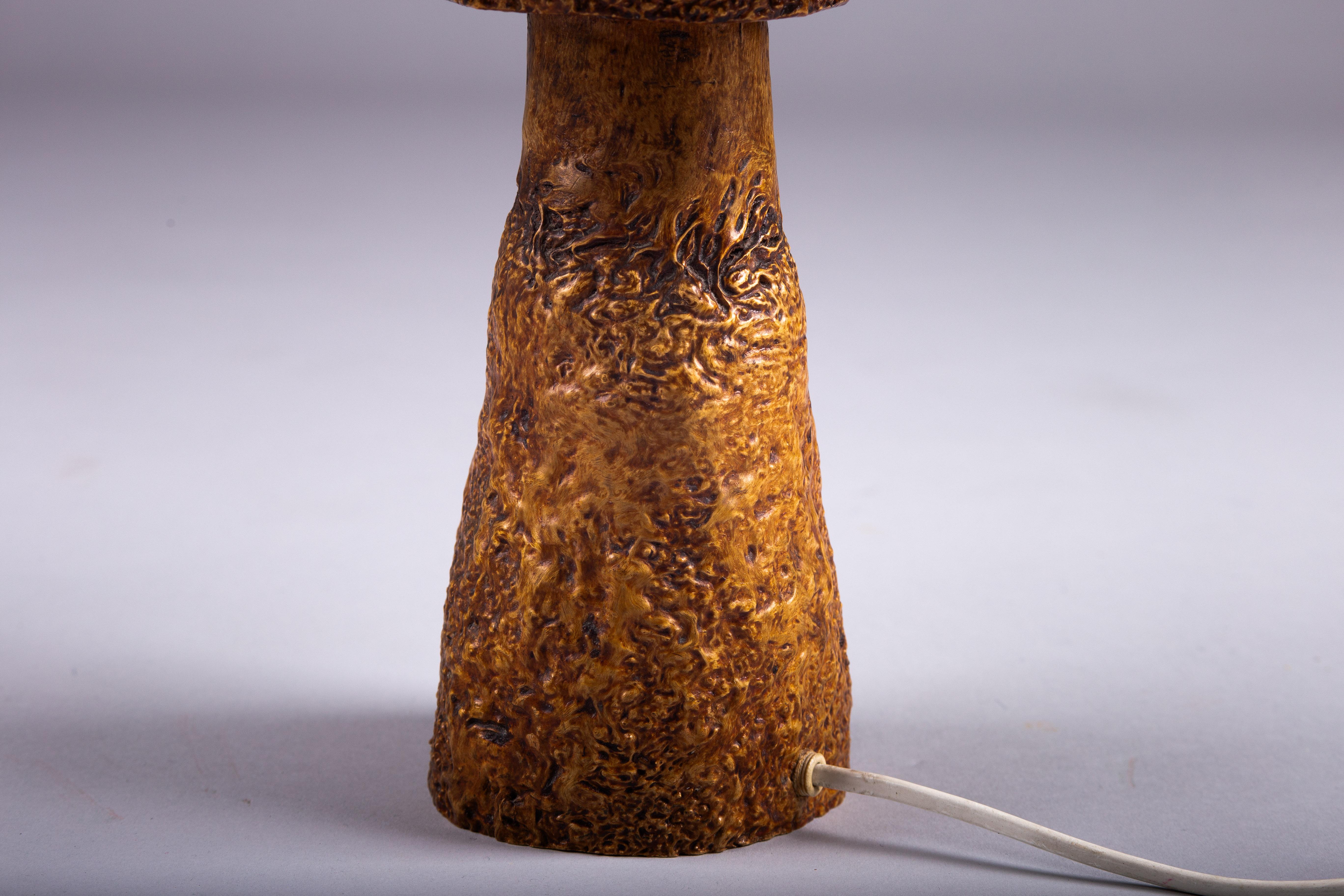 20th Century Finnish 1930's curly birch table lamp For Sale