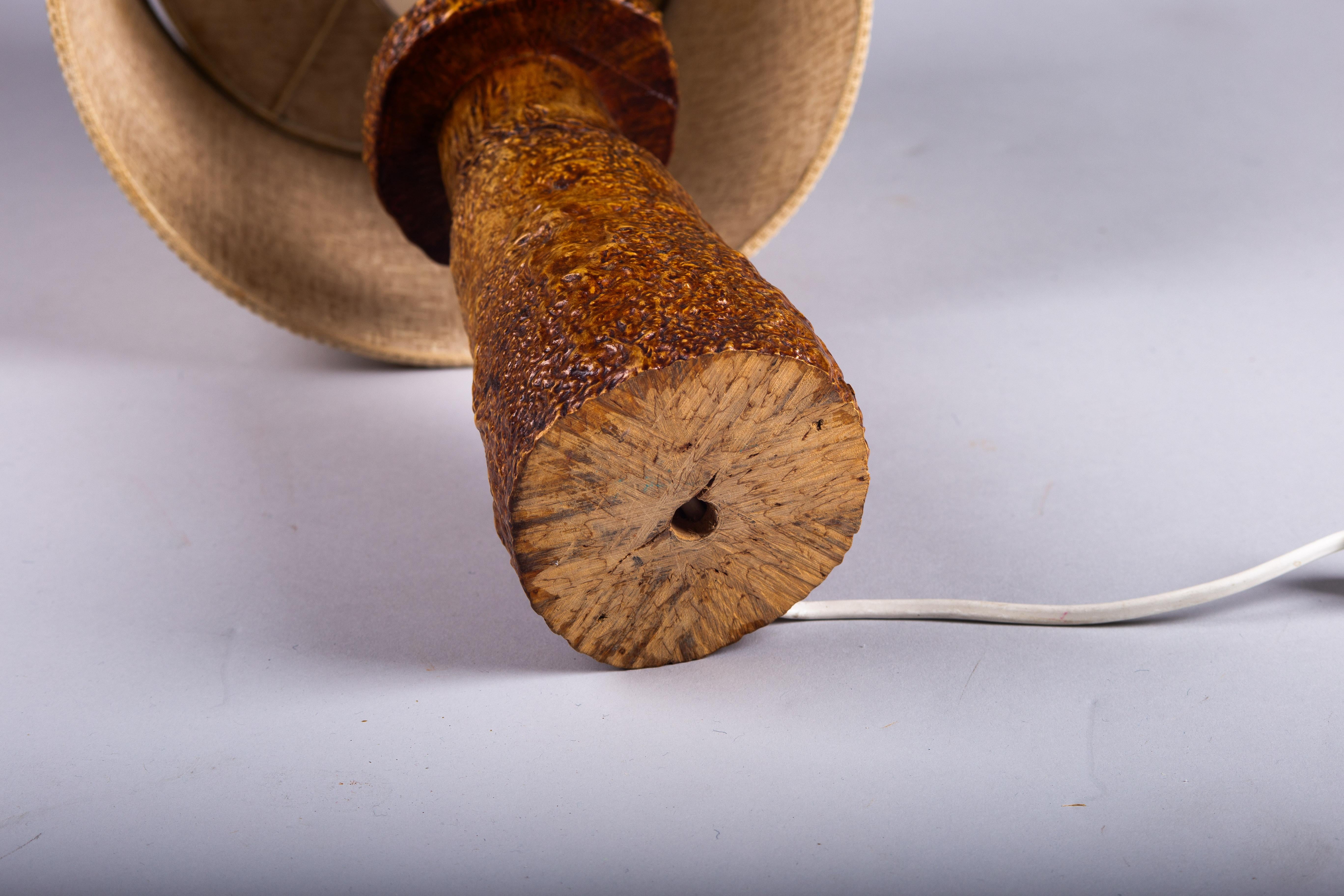 Finnish 1930's curly birch table lamp For Sale 2
