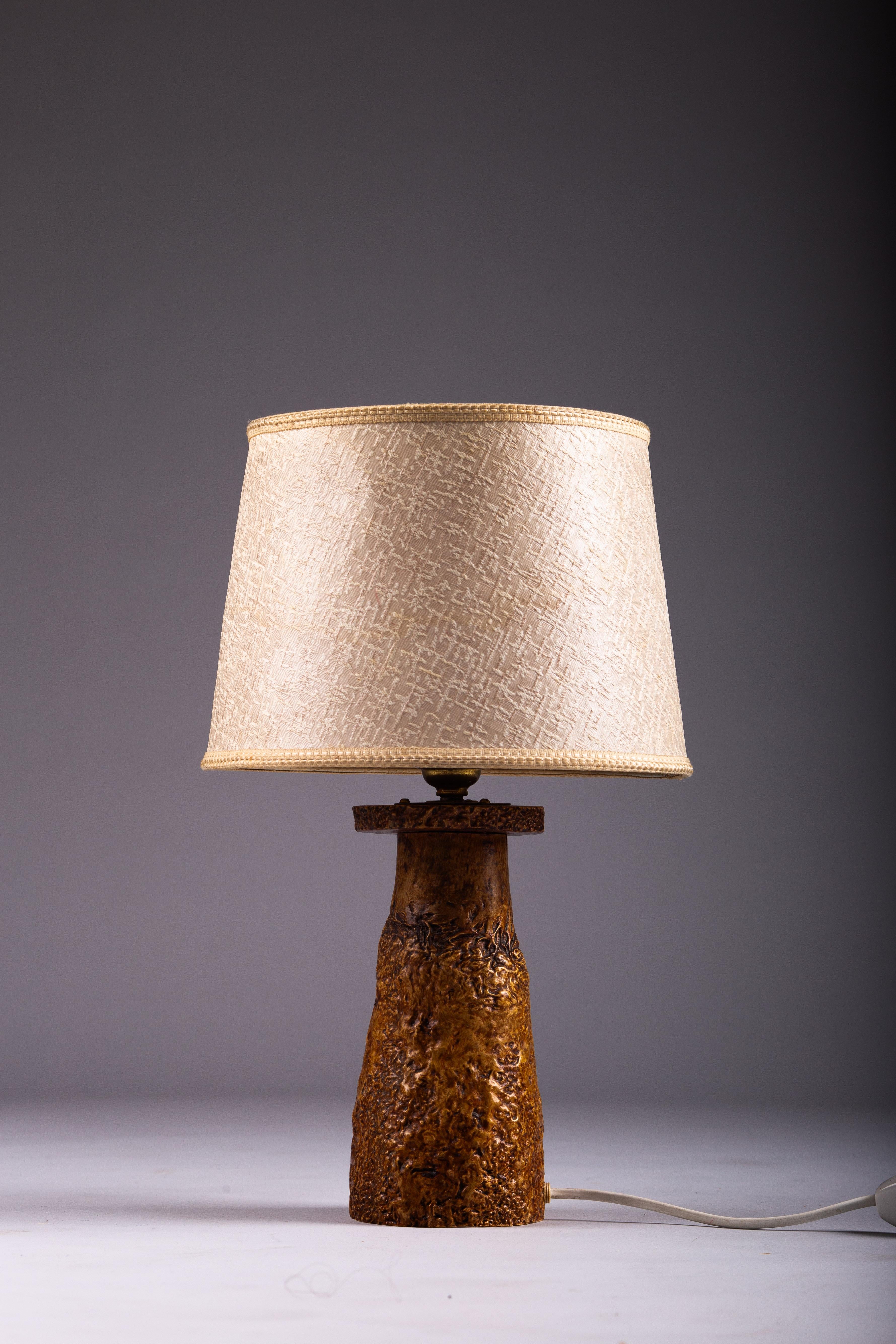 Finnish 1930's curly birch table lamp For Sale 3