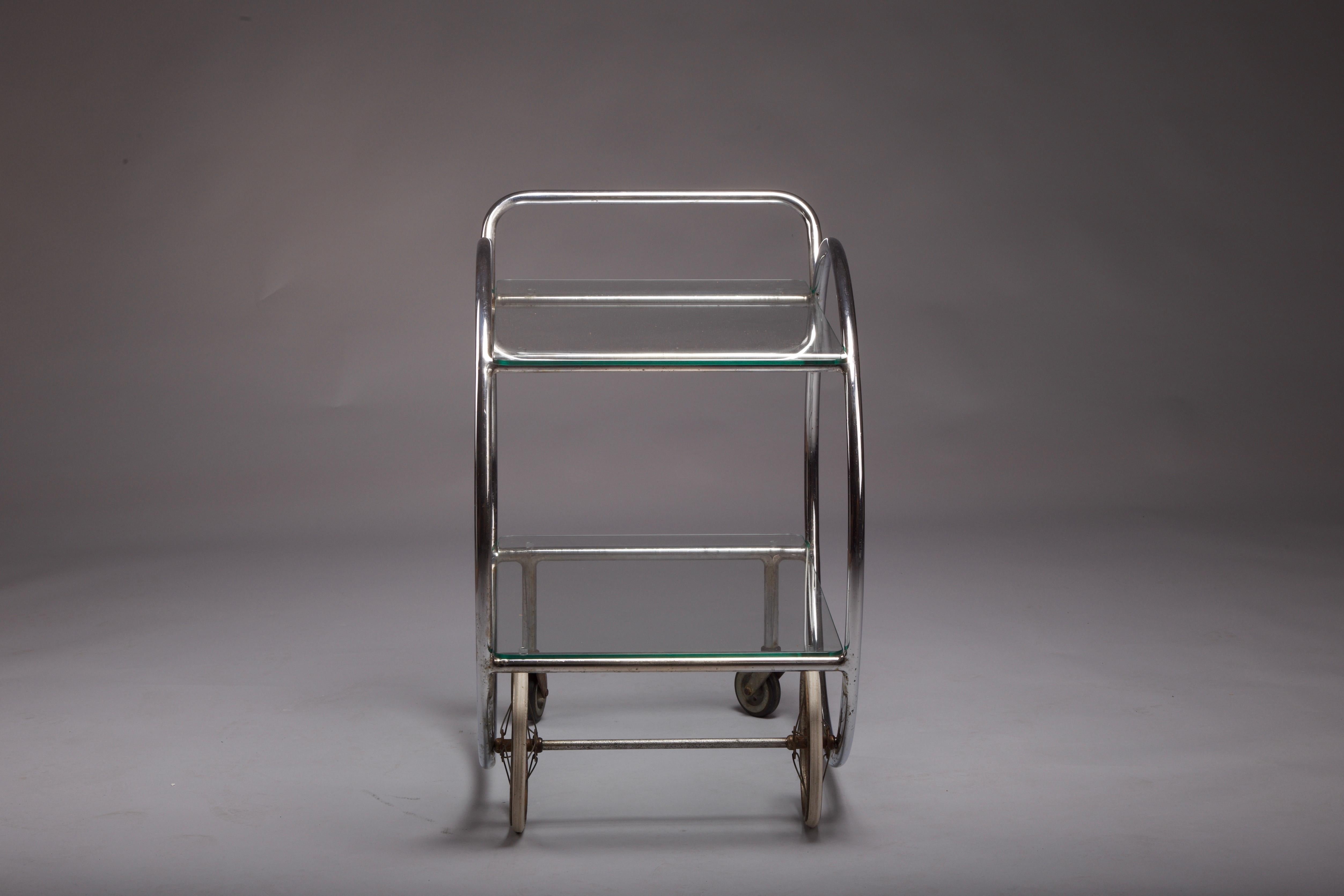 Trempé Chariot de service finlandais des années 1930 par Pauli Blomstedt pour Heteka en vente