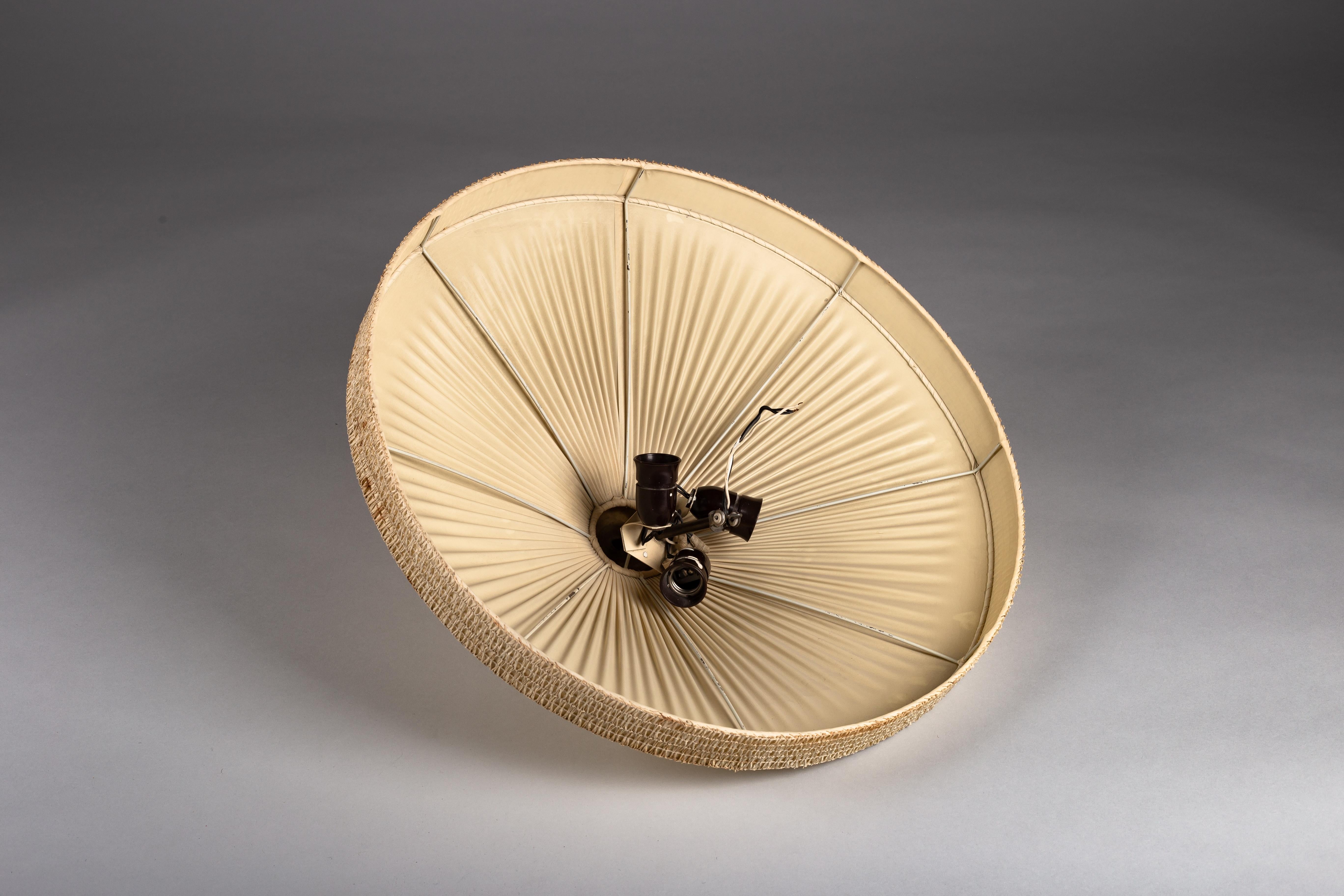 Finnish 1950's cream flush mount lamp For Sale 5