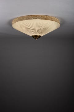 Finnische cremefarbene Unterputzlampe aus den 1950er Jahren