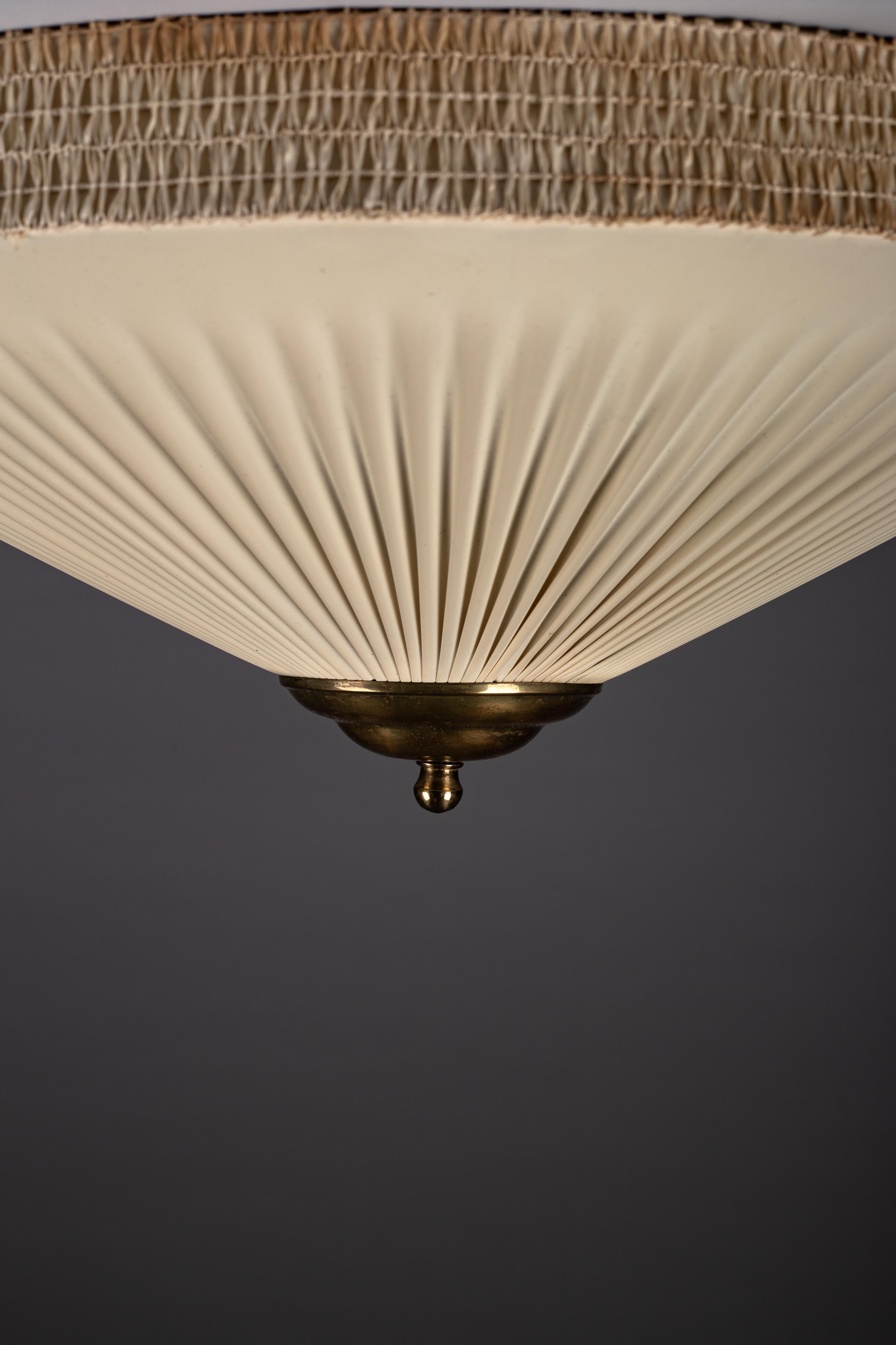 Mid-Century Modern Finnish 1950's cream flush mount lamp For Sale