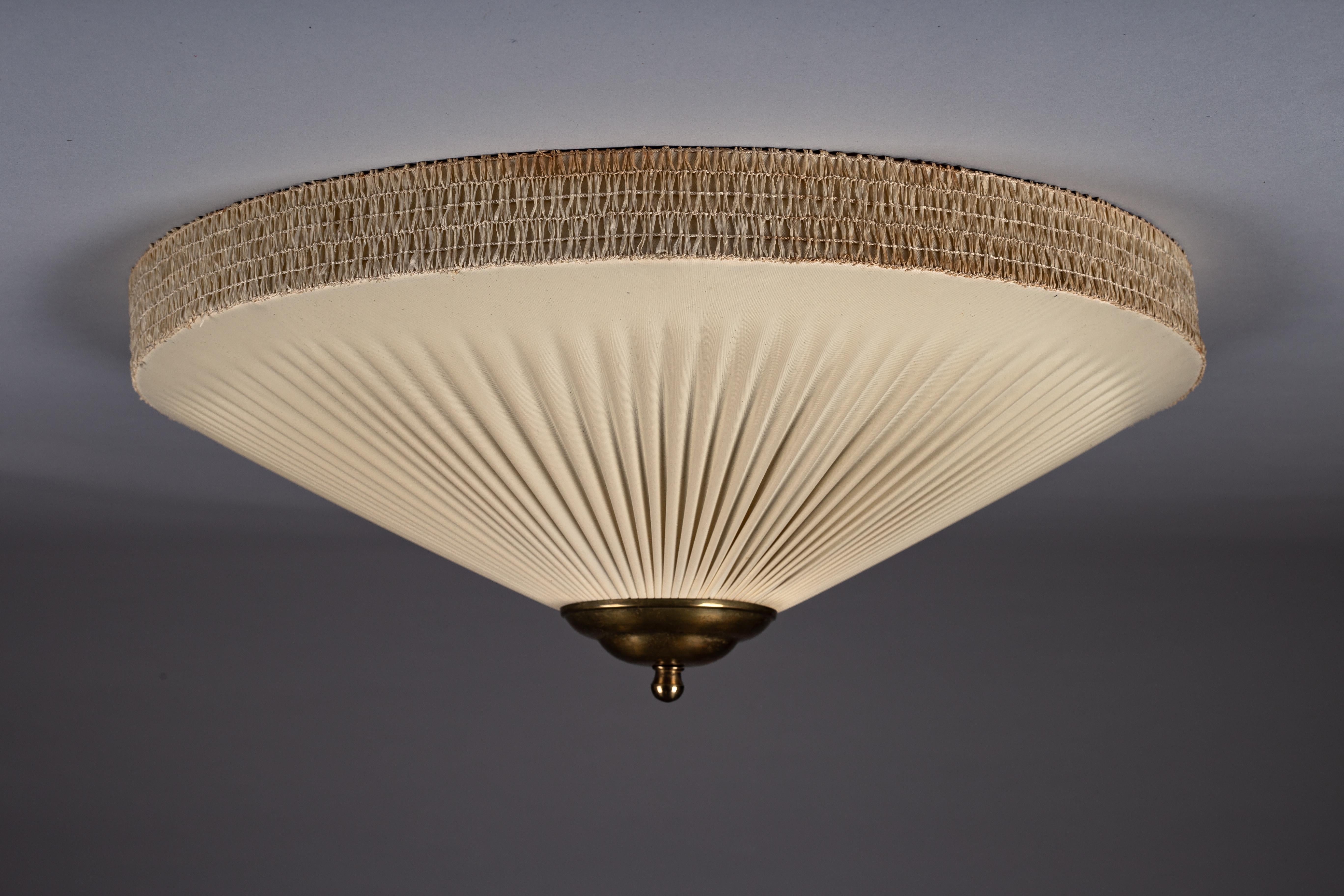 20th Century Finnish 1950's cream flush mount lamp For Sale