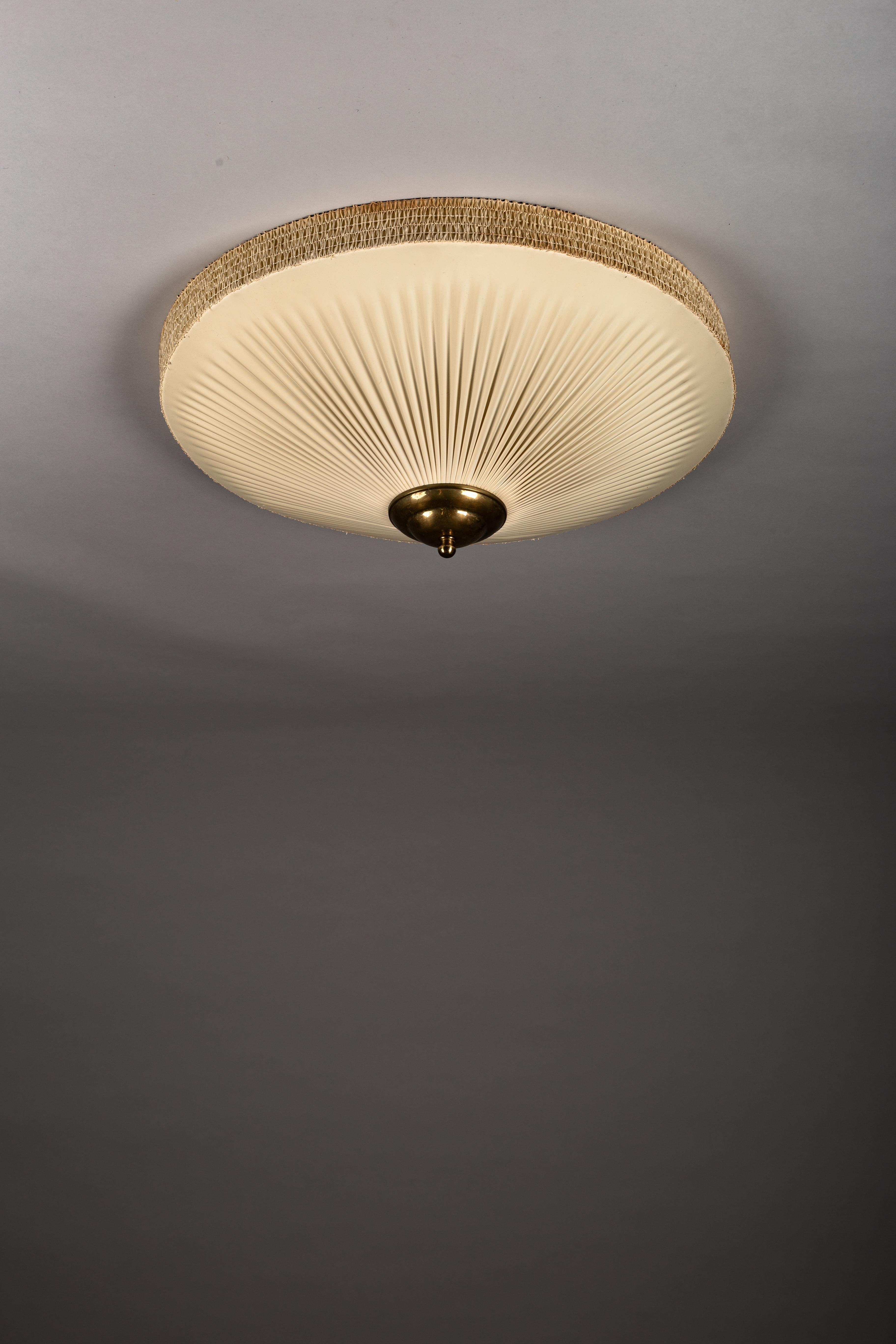 Finnish 1950's cream flush mount lamp For Sale 2