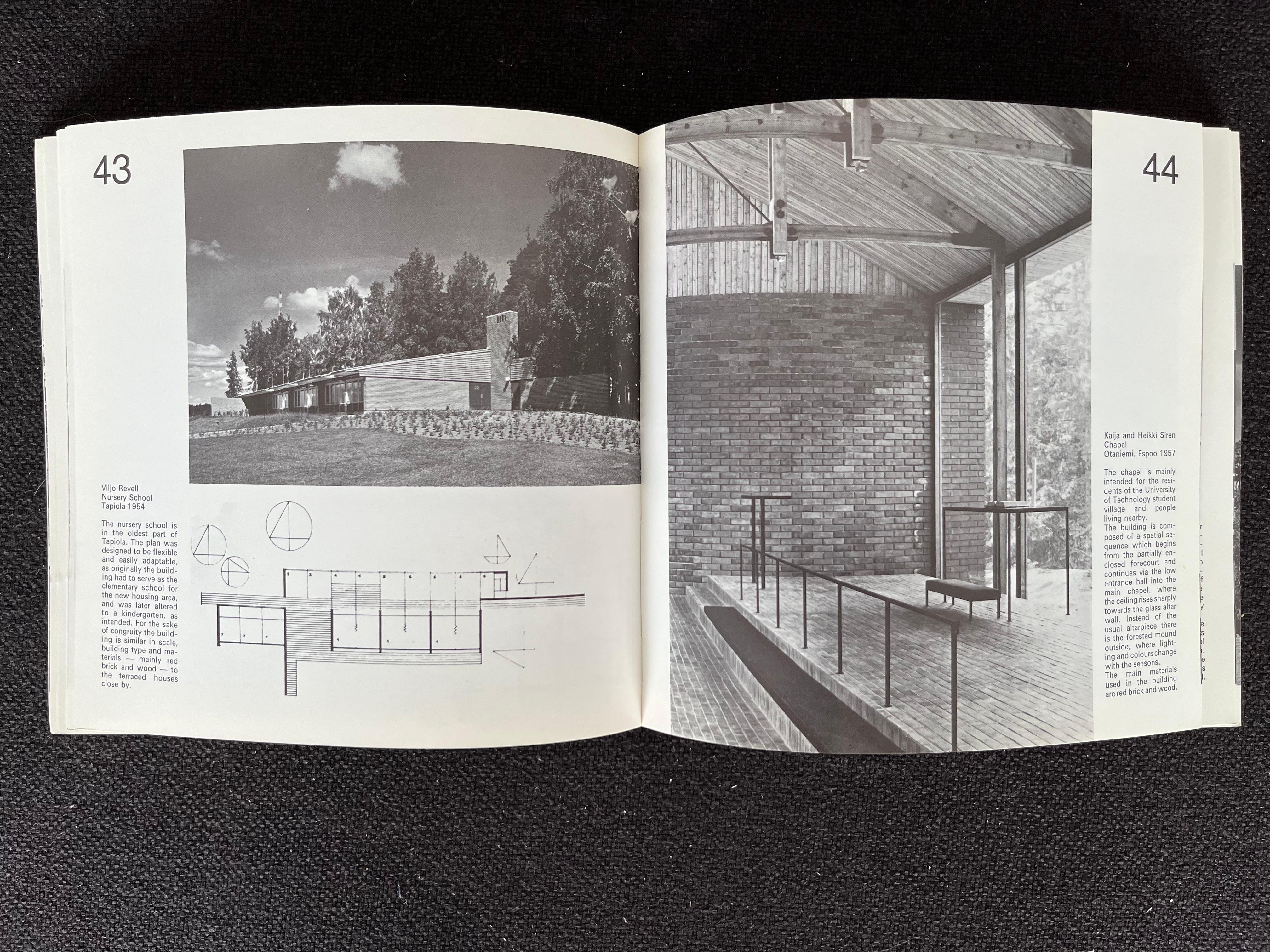 Finnish Architecture Book 'Alvar Aalto and Others', 1975 In Good Condition For Sale In Praha, CZ