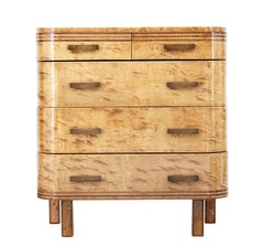 Finnish Art Deco Birch Chest of Drawers