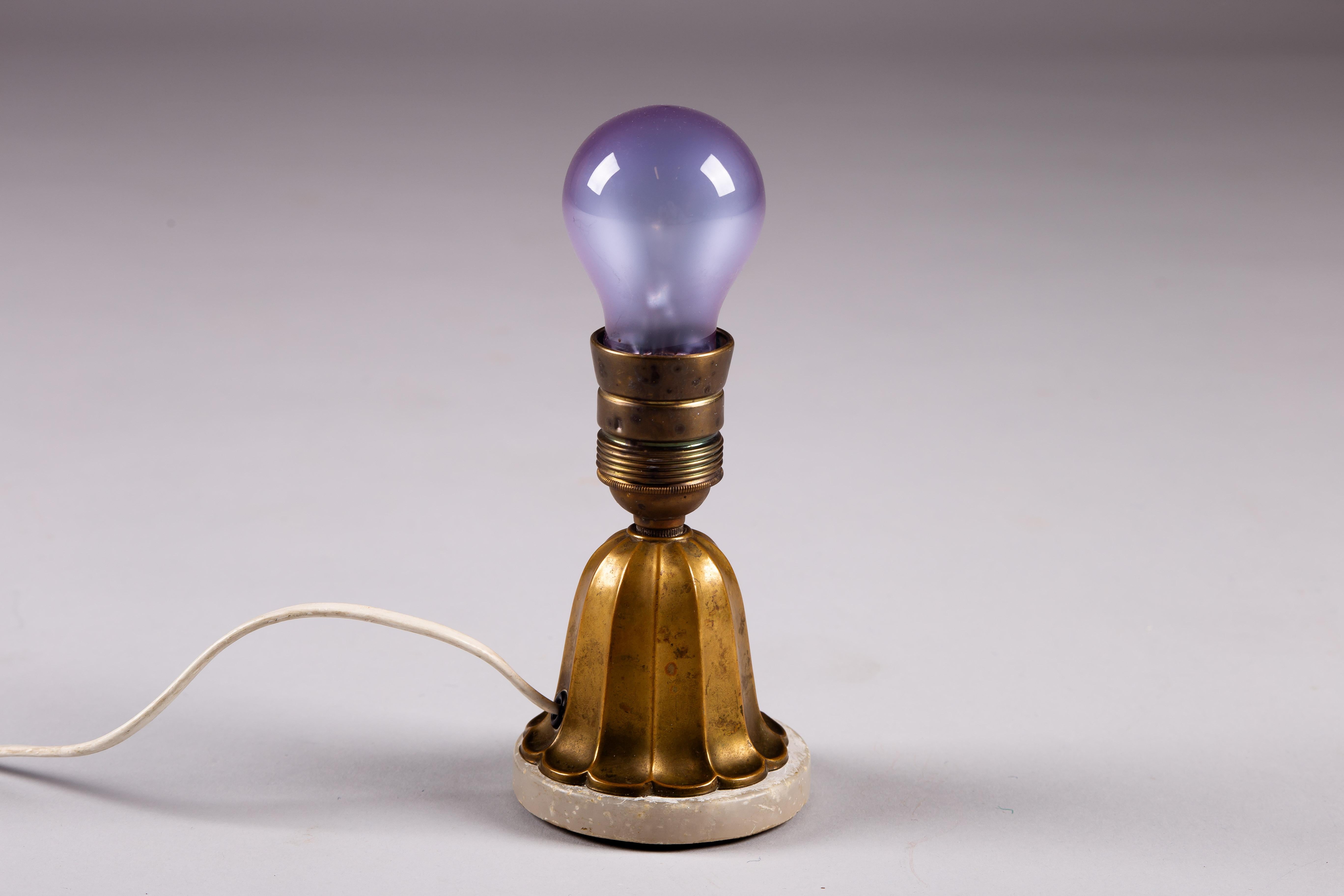 Brass Finnish art deco brass table lamp For Sale