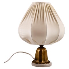Lampada da tavolo finlandese in ottone art déco