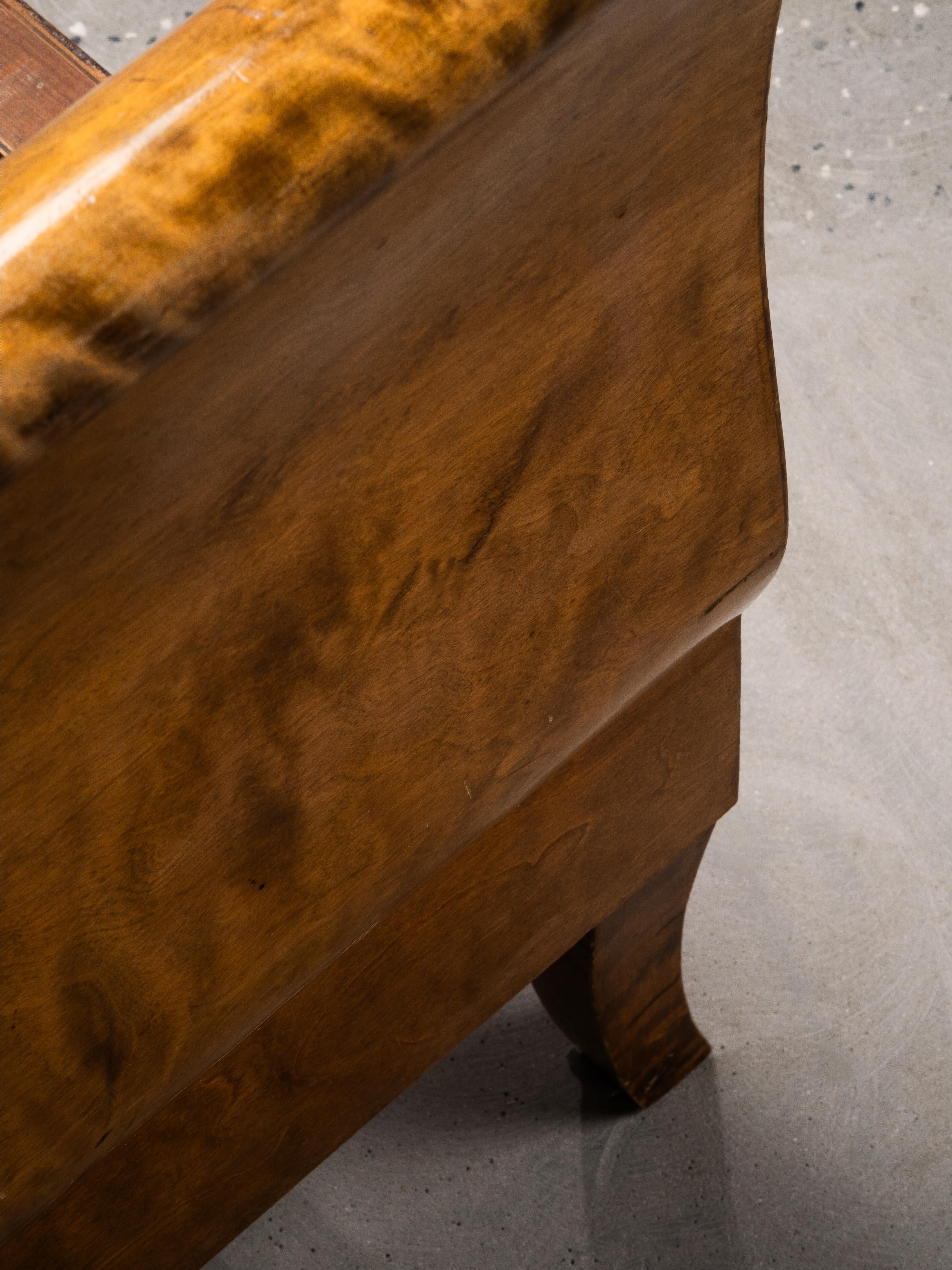 Finnish Art Deco Flame Birch Daybed, 1920s en vente 4