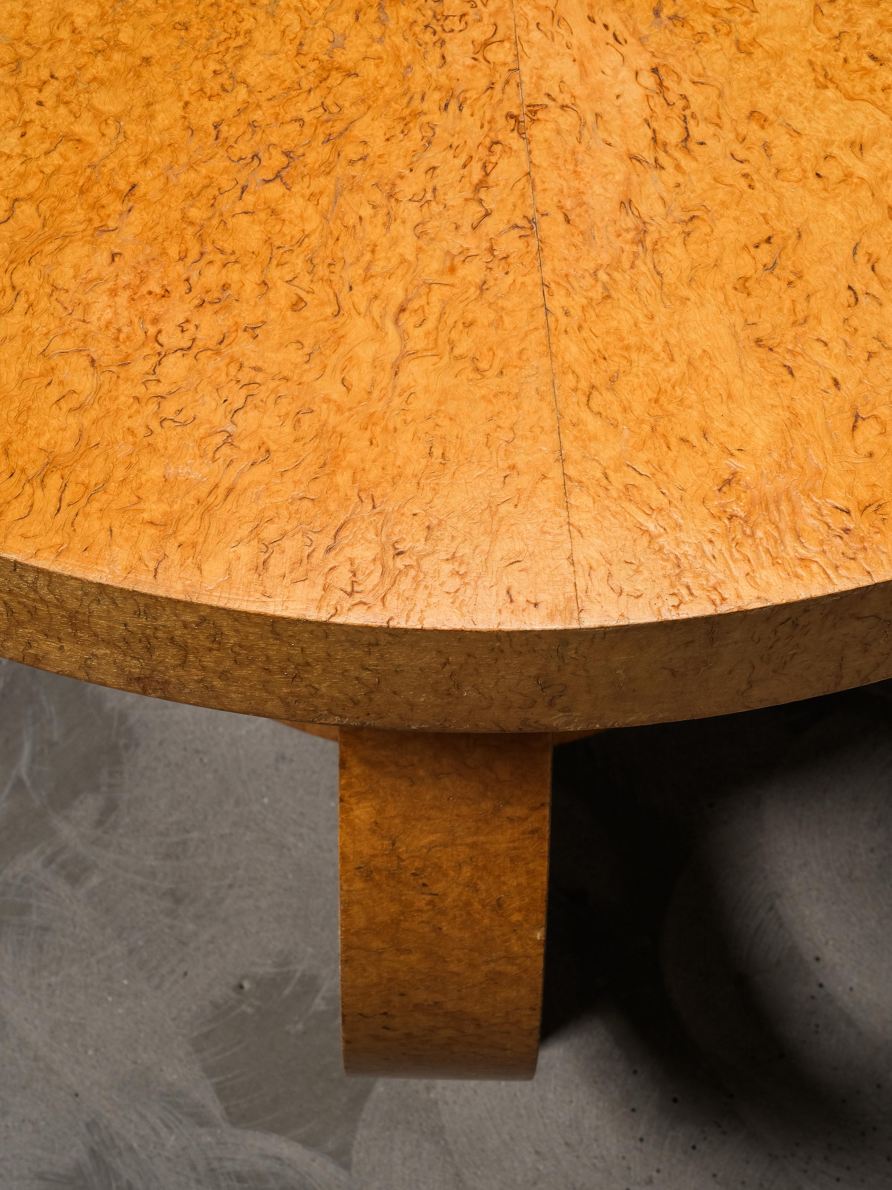 Table basse ronde en bois de bourgogne, art déco finlandais, années 1930 en vente 9