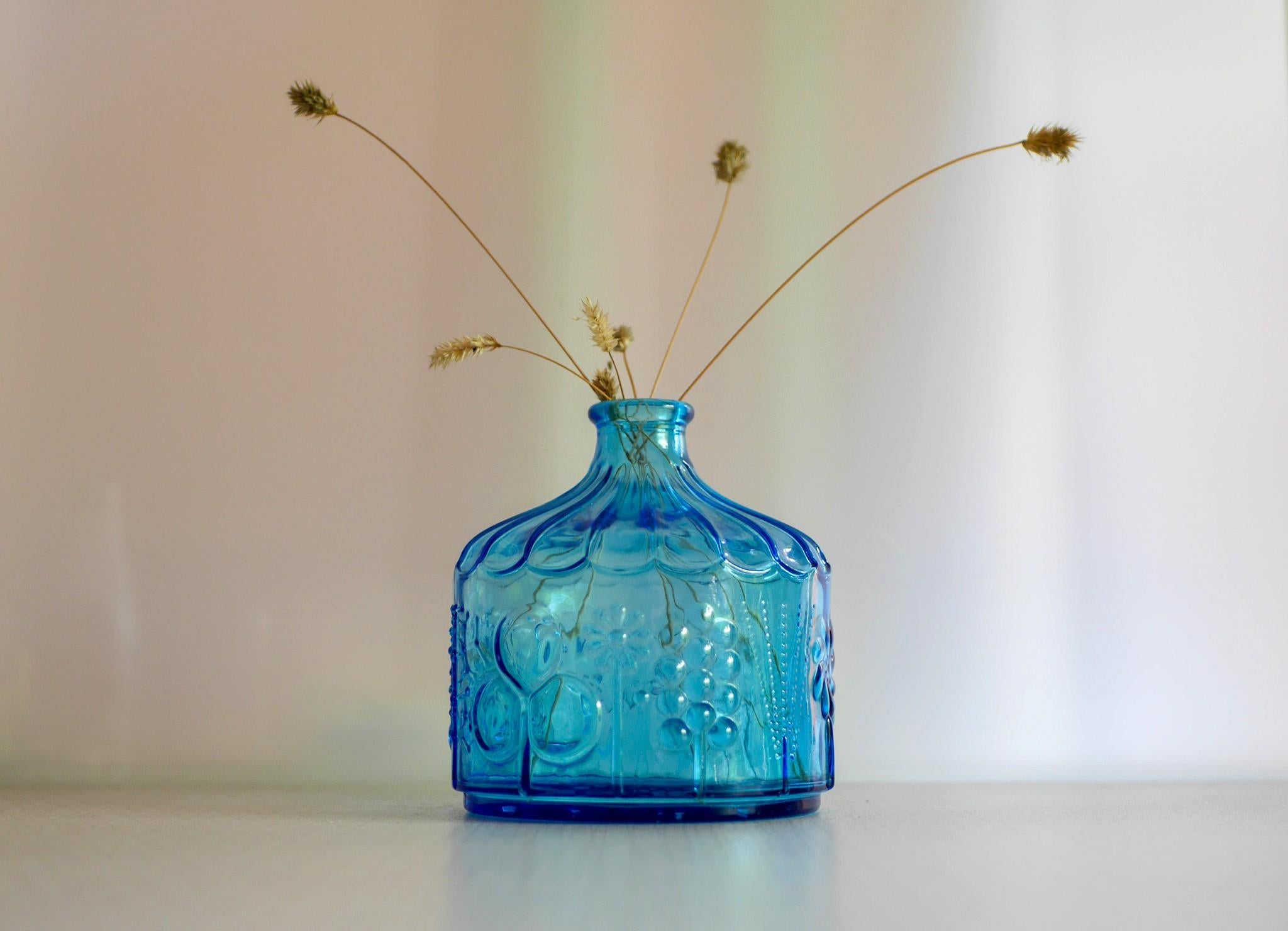 Fine XX secolo Fiaschetta o vaso in vetro artistico finlandese 