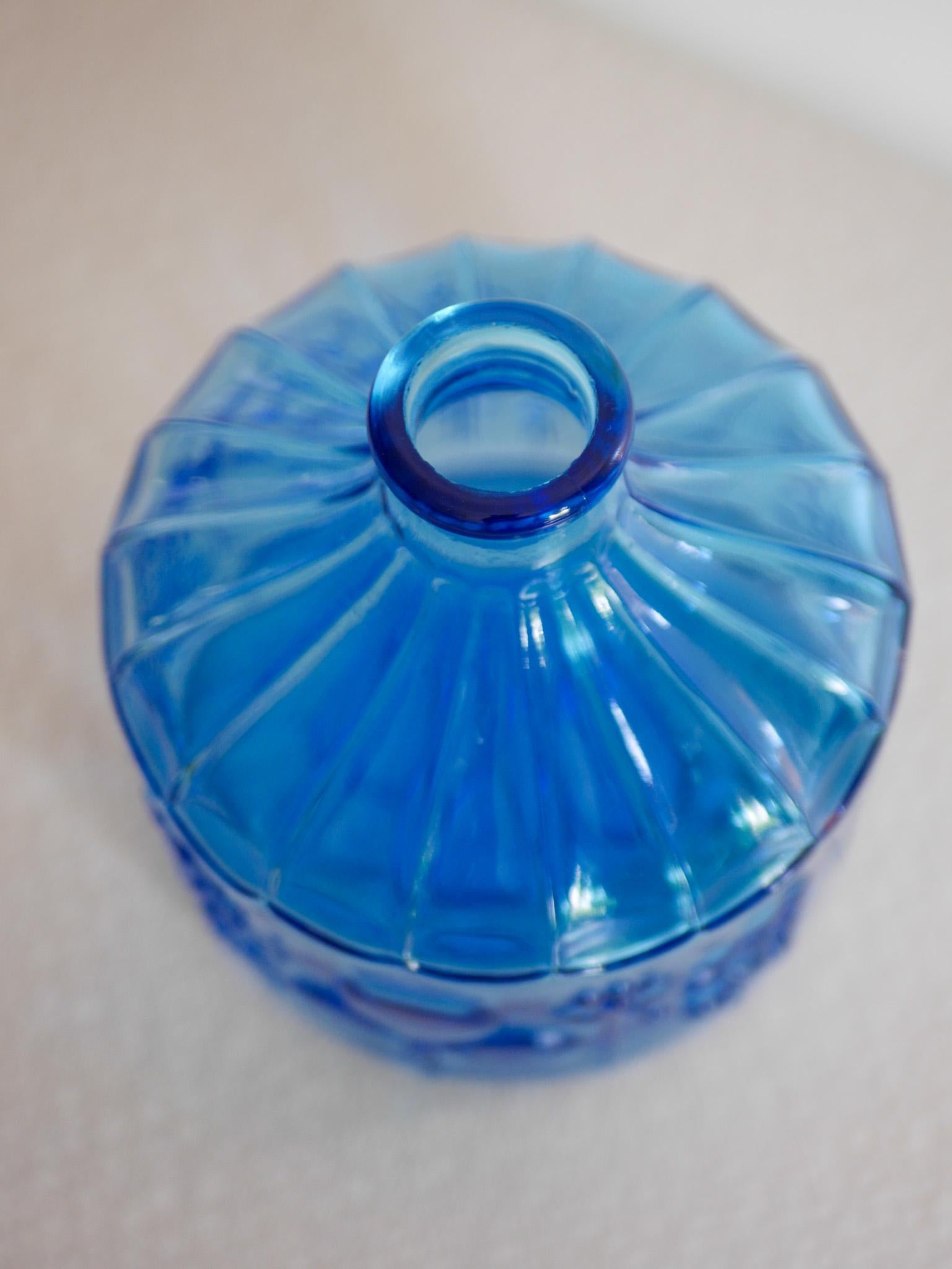 Fiaschetta o vaso in vetro artistico finlandese 