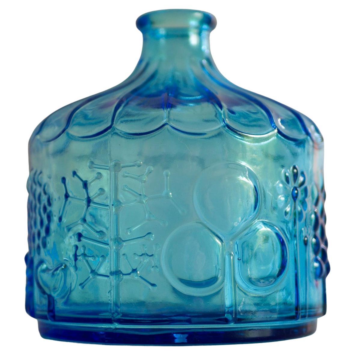 Fiaschetta o vaso in vetro artistico finlandese "Flora" di Oiva Toikka per Nuutajärvi. in vendita