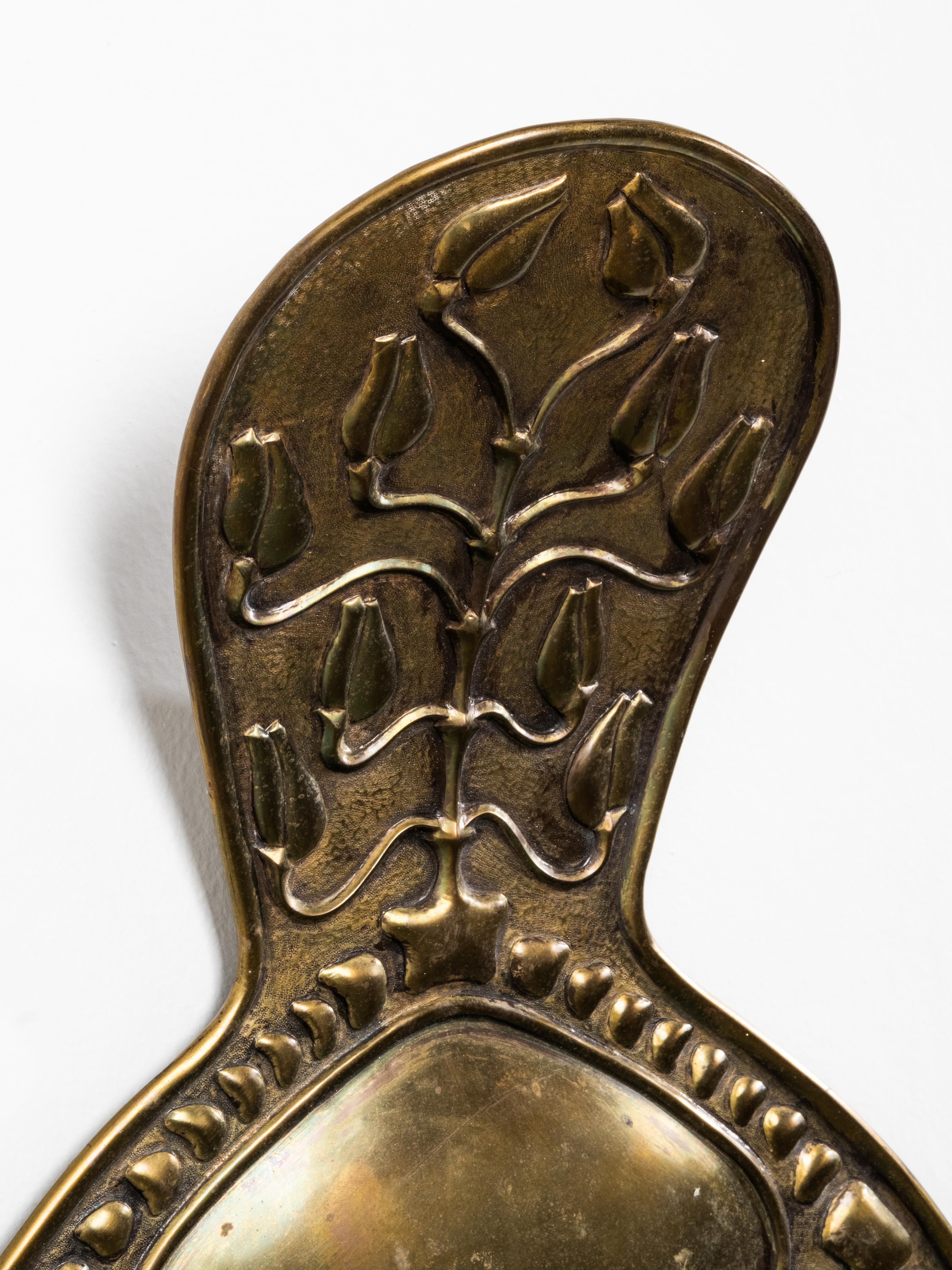 Lámpara de pared Art Nouveau finlandesa de latón, principios del siglo XX en venta 5