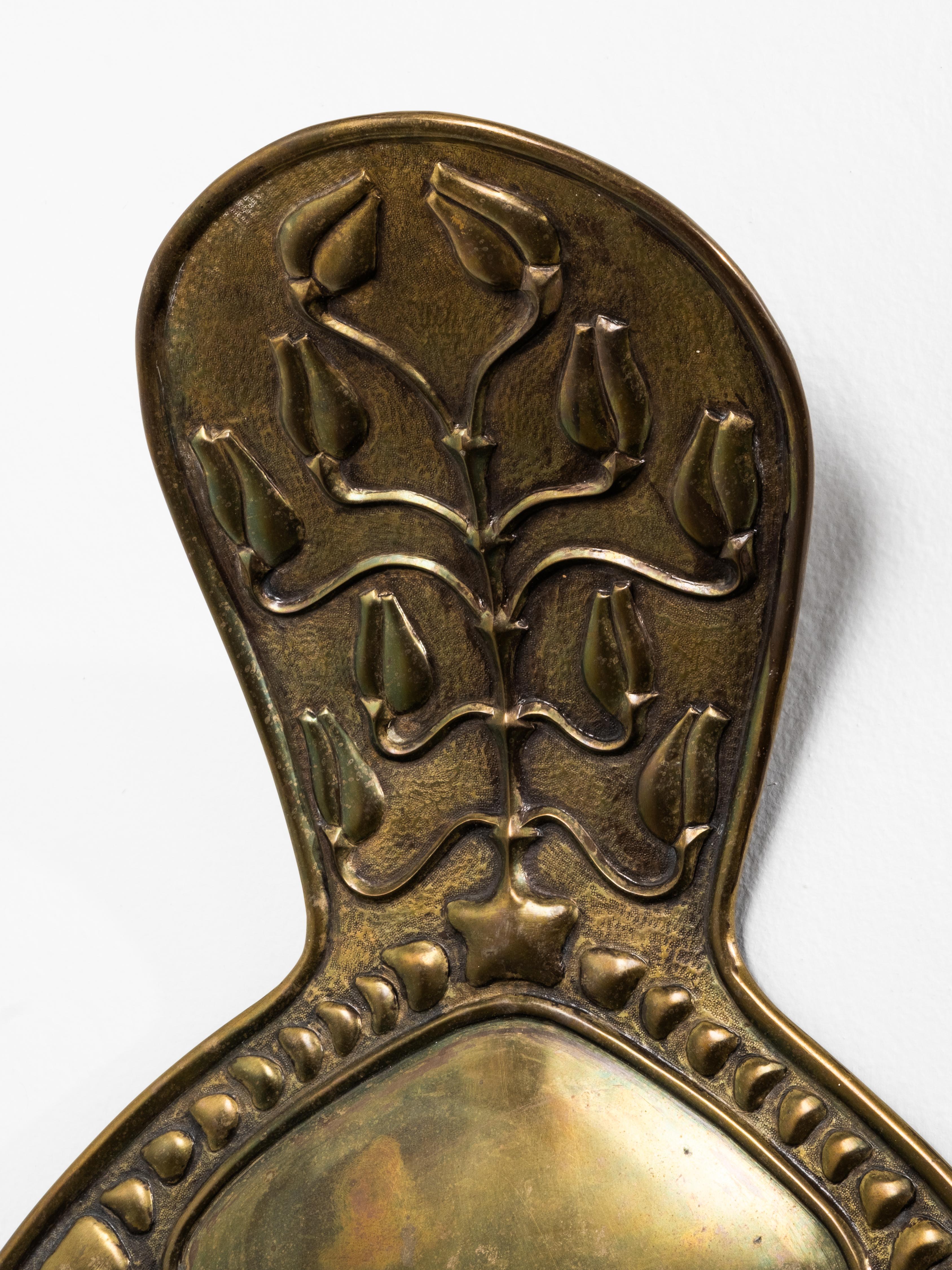 Lámpara de pared Art Nouveau finlandesa de latón, principios del siglo XX en Bueno estado para la venta en Karis, Nyland