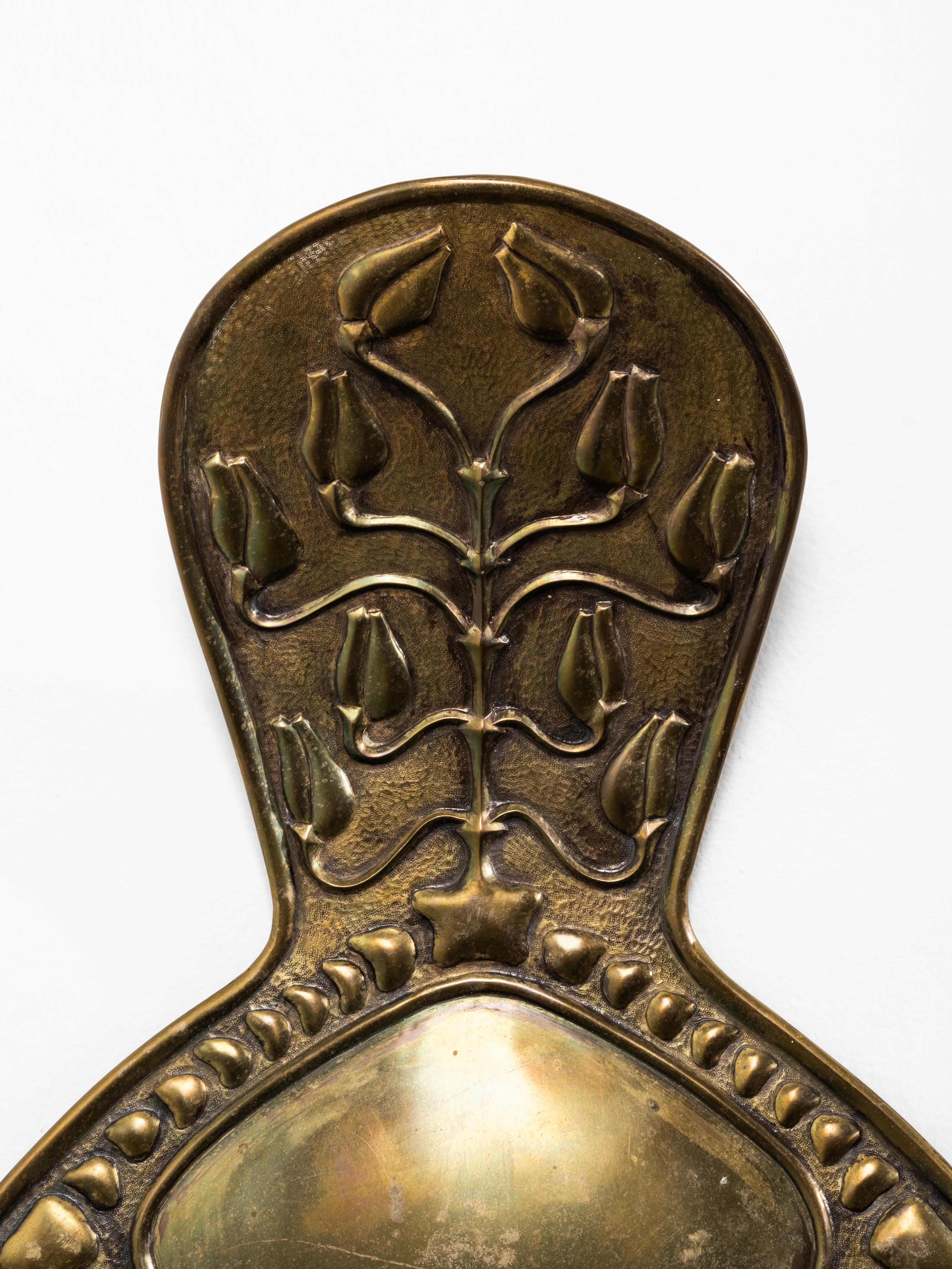 Lámpara de pared Art Nouveau finlandesa de latón, principios del siglo XX Latón en venta