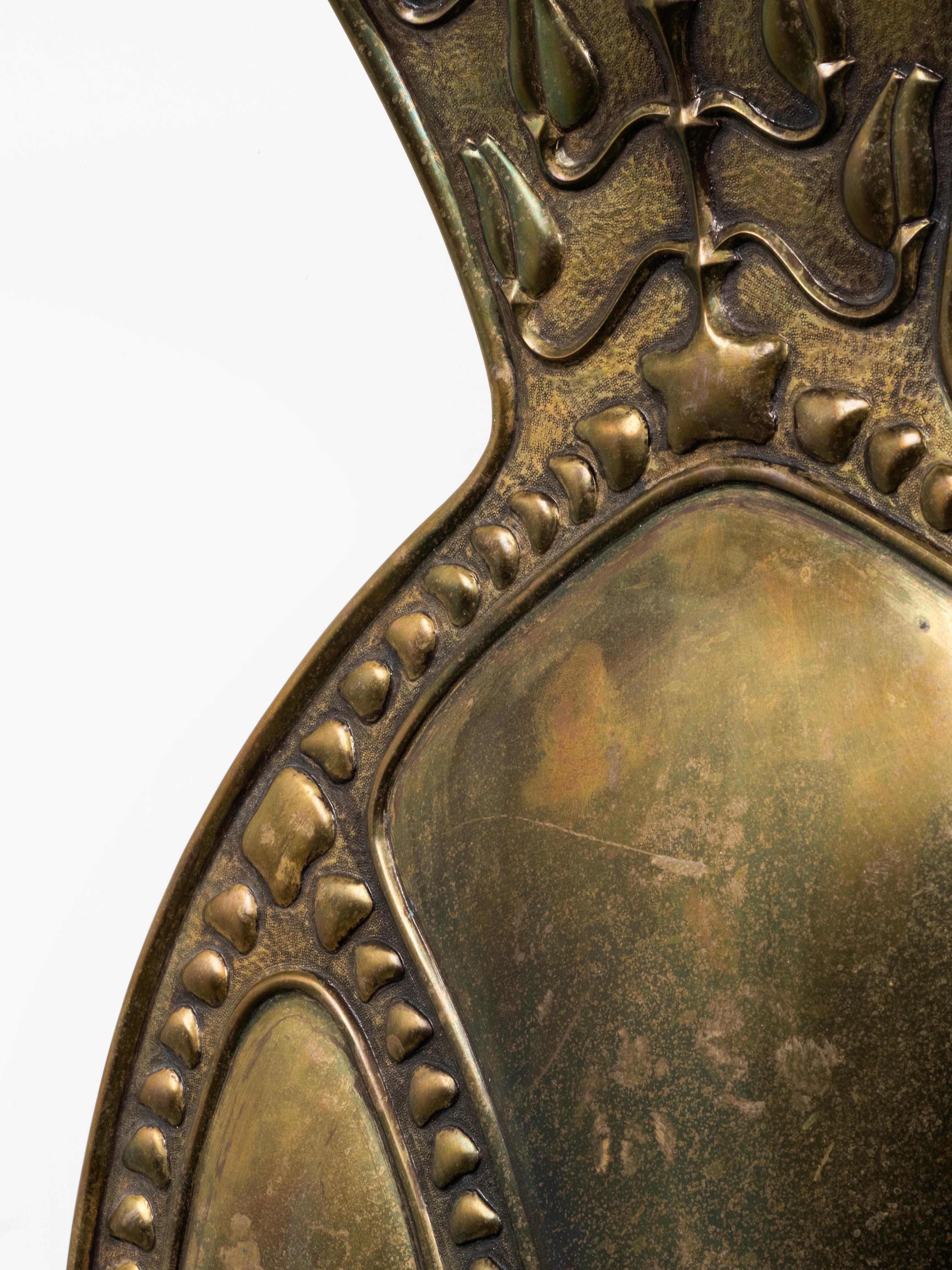 Lámpara de pared Art Nouveau finlandesa de latón, principios del siglo XX en venta 1