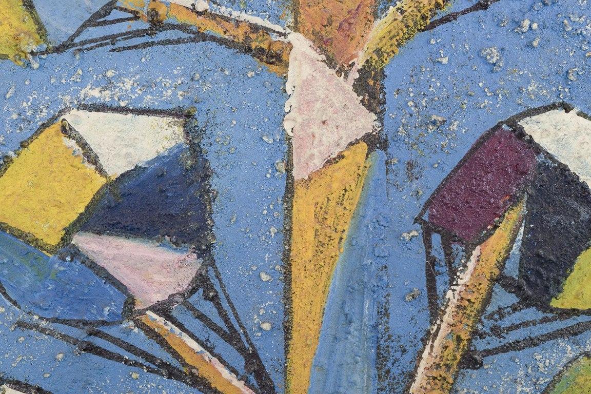 Mid-20th Century Finnish artist. Oil on canvas. Motif of a tree in cubist style. 1960s For Sale