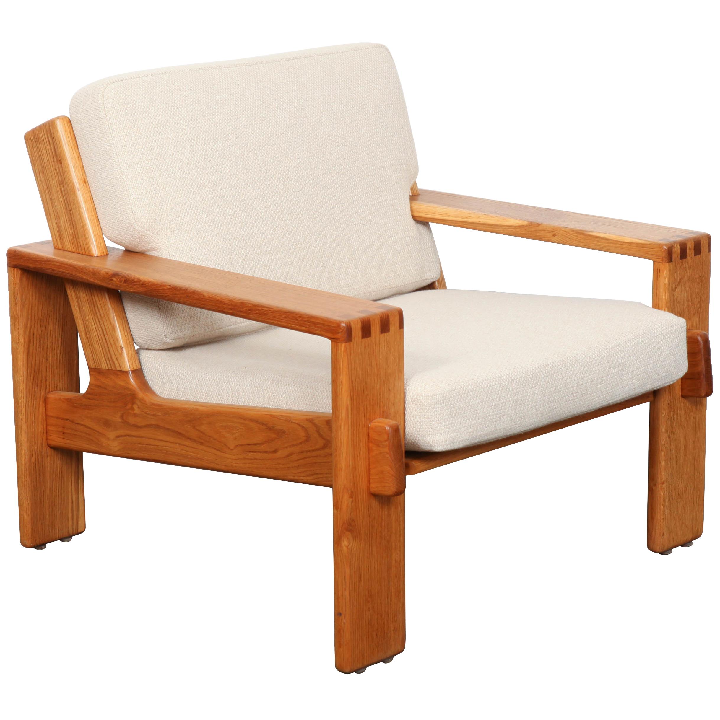 Finnish Oak Lounge Chair by Ekso Pajamies