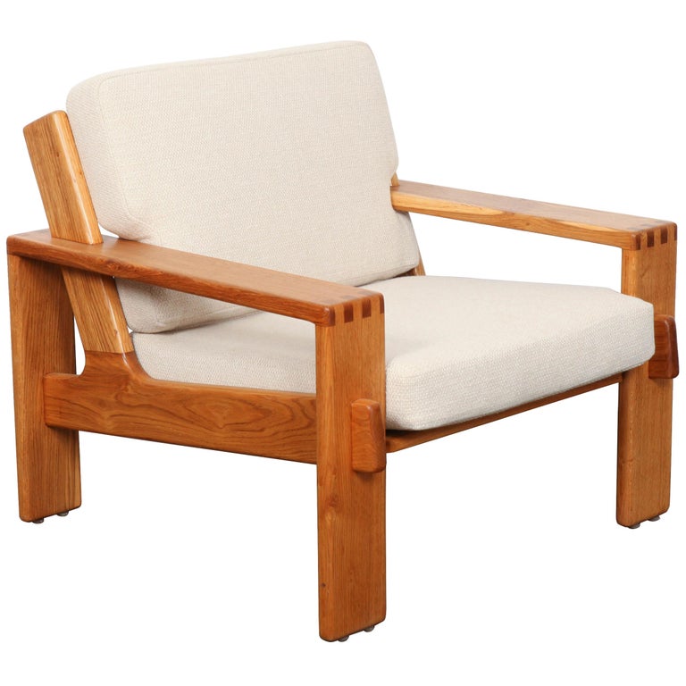 Finnish Oak Lounge Chair by Ekso Pajamies at 1stDibs