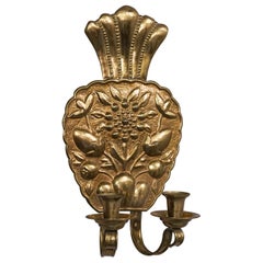 Applique à bougie finlandaise en laiton Modèle 1101 de Taidetakomo Hakkarainen, années 1920/1930