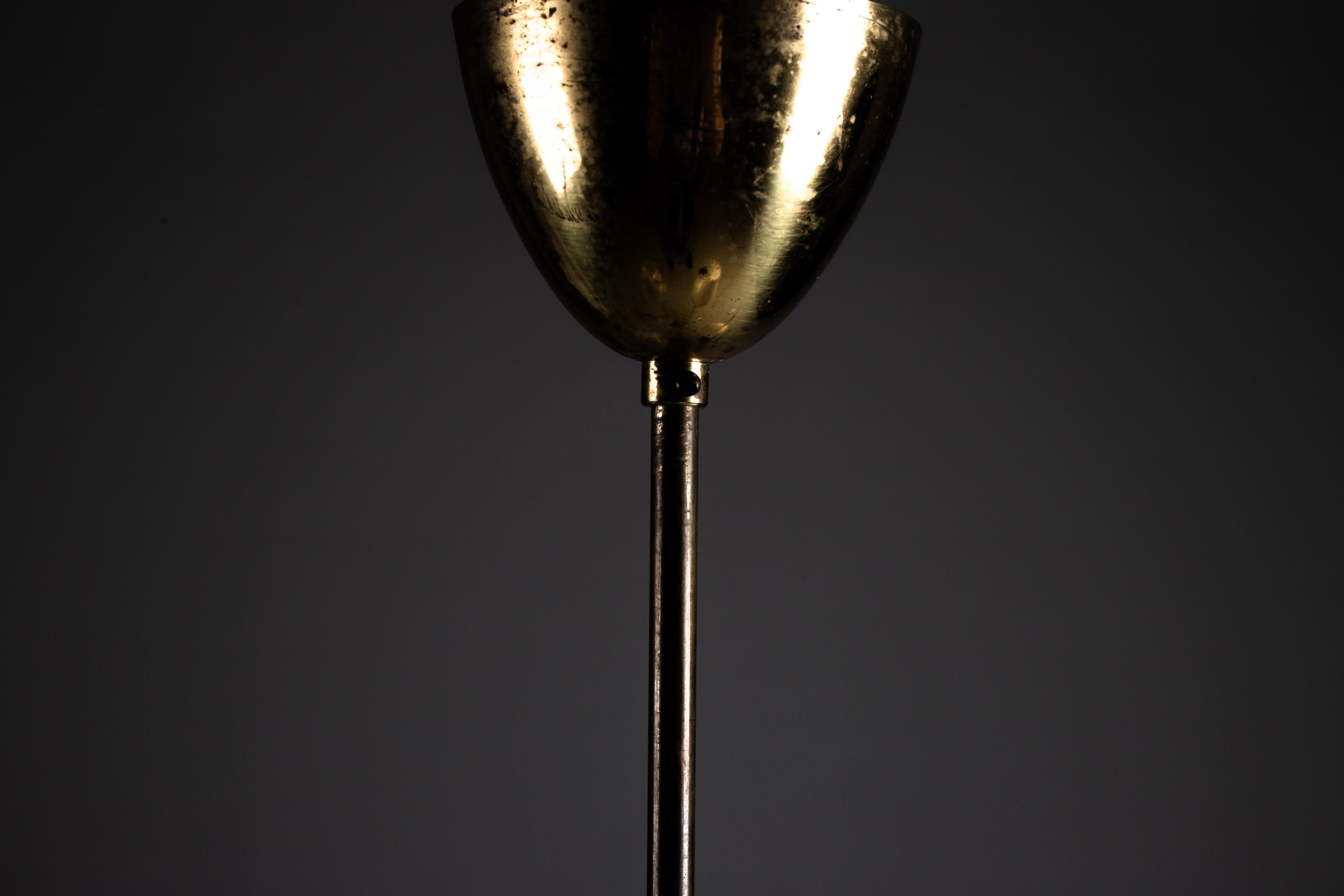Finnish brass chandelier ER79 by Itsu, 1950s en venta 10