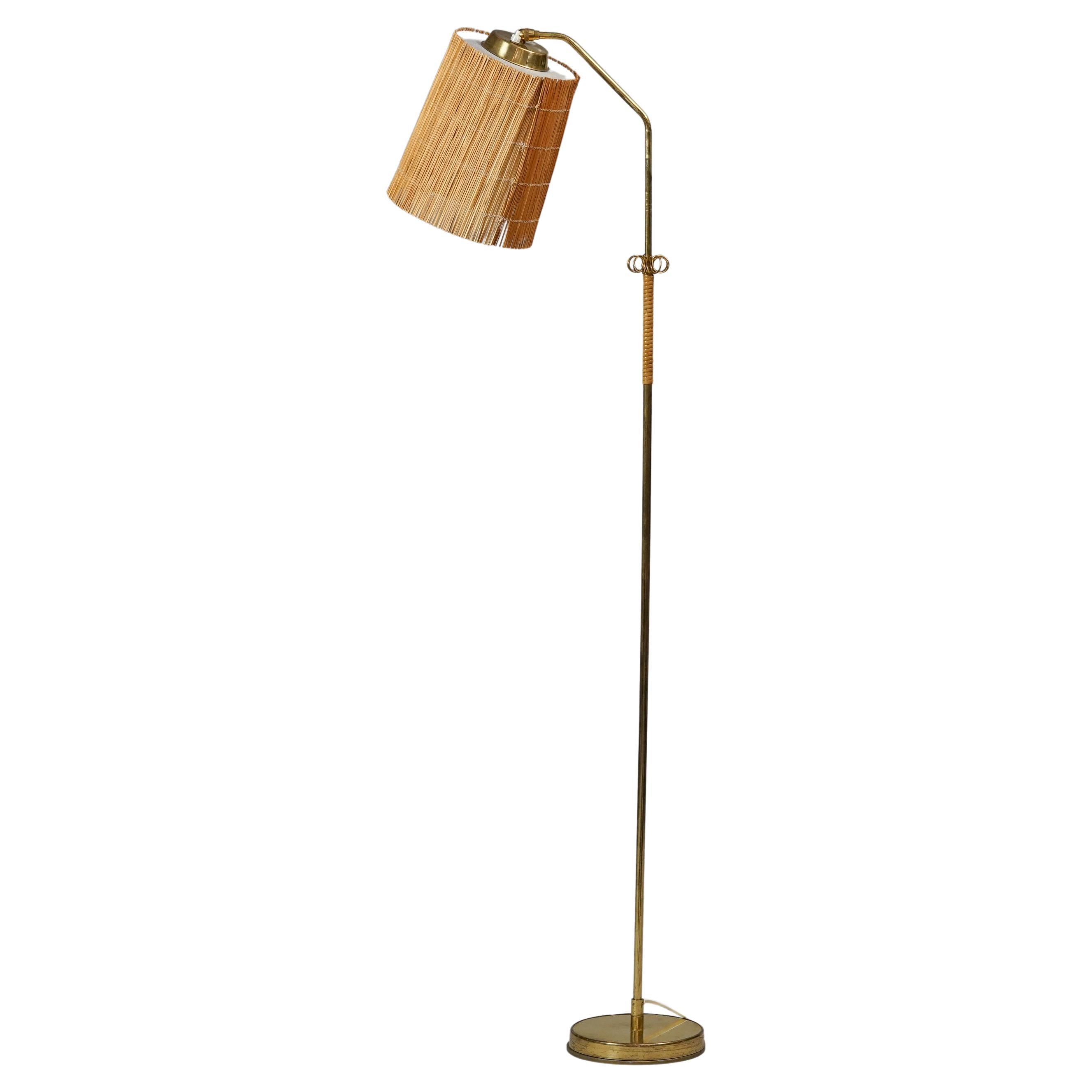 Finnish Brass Floor Lamp in Paavo Tynell Style, 1950s