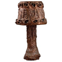Vintage Finnish brutalist copper desk lamp