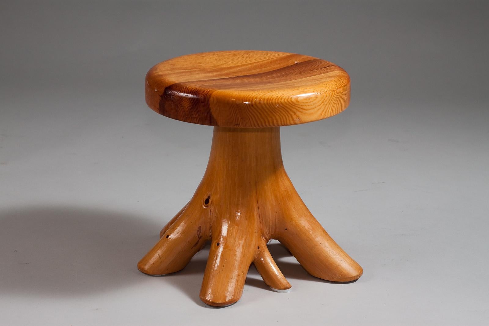 Introduce the product: Add a touch of nostalgia and whimsy to your child's room with this vintage Finnish c. 1960's solid pine branch stool. This adorable piece is the perfect blend of mid-century modern design and Scandinavian charm.

Material and