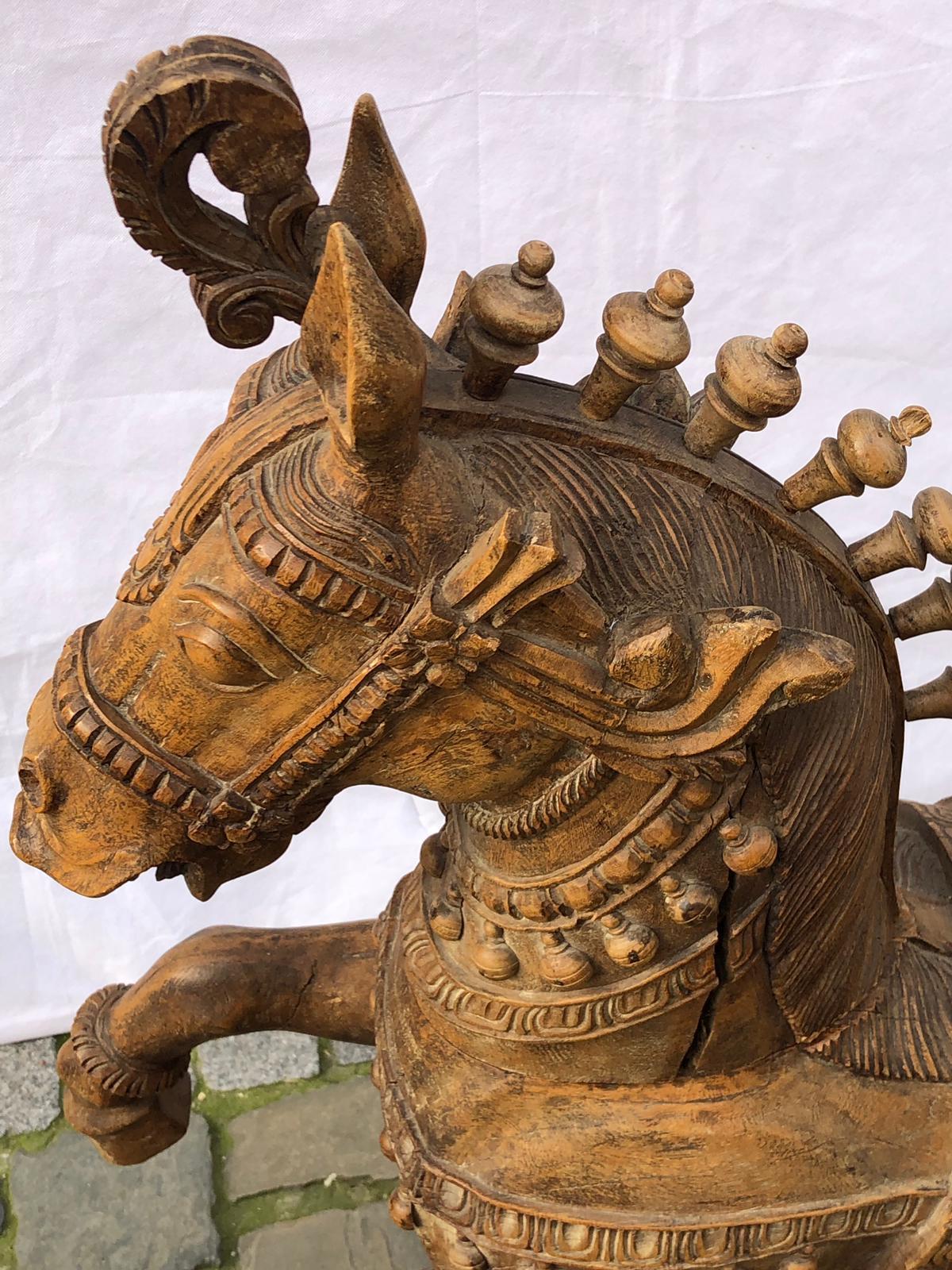 Beautiful carousel horse in wood. With a lot of subtle details.