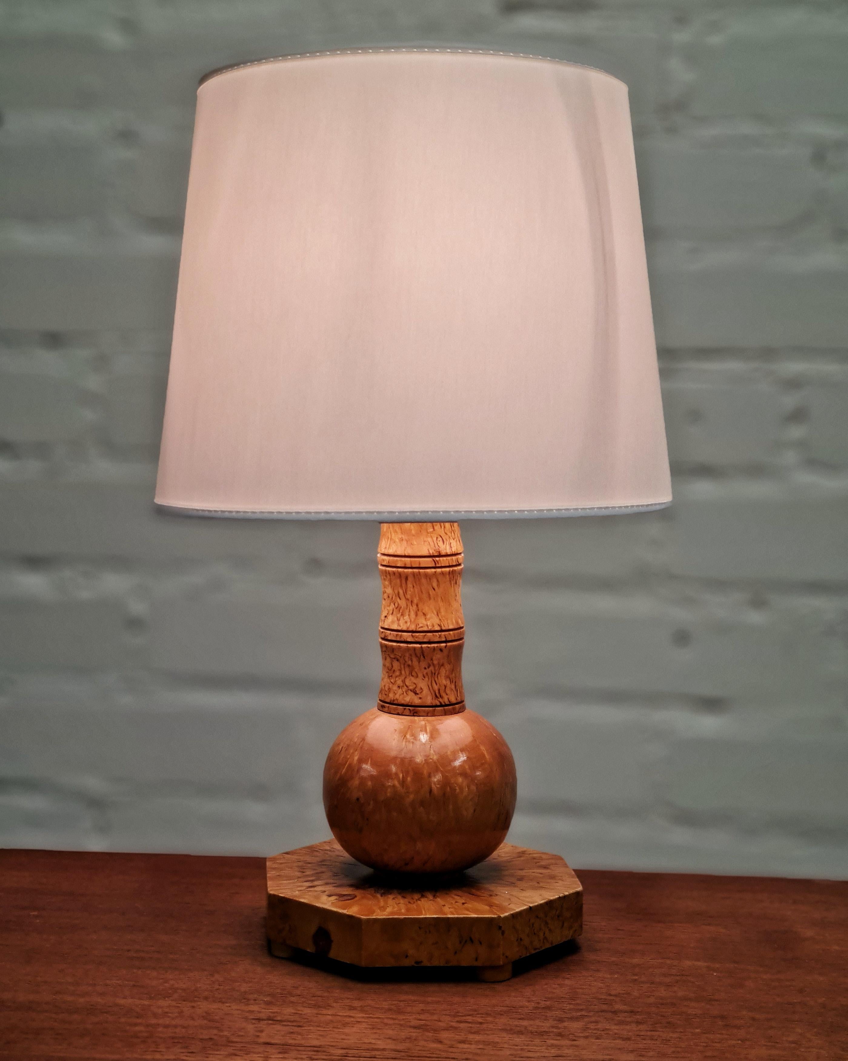 This is a hand-made lamp. The material used is widely available in Finland. 
It´s quite simple in design and suits almost any interior. Finnish design is rich in items that look very natural, almost as an extension of nature itself. 
