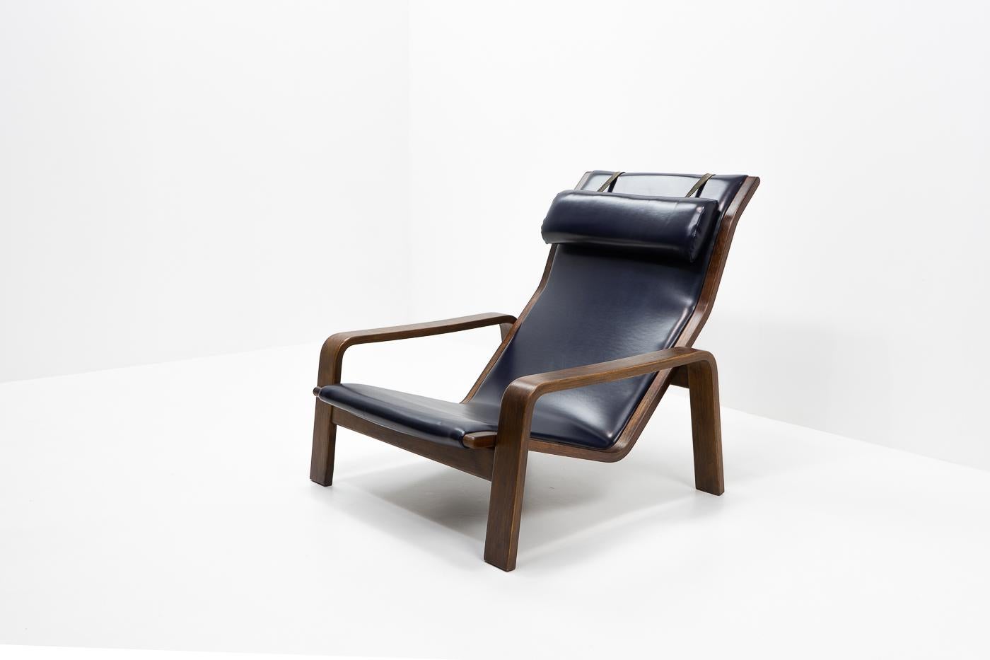 Finnish Design Classic: Pulkka Lounge Chair by Ilmari Laippainen for Asko, 1960s For Sale 4
