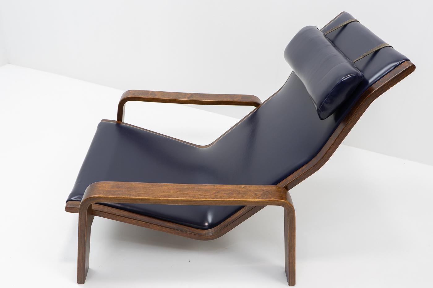 Classique du design finlandais : chaise longue Pulkka d'Ilmari Laippainen pour Asko, années 1960 Bon état - En vente à Renens, CH