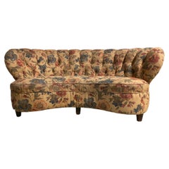 Finnish Design Curved Sofa Attributed to Paul Boman, Circa 1940s