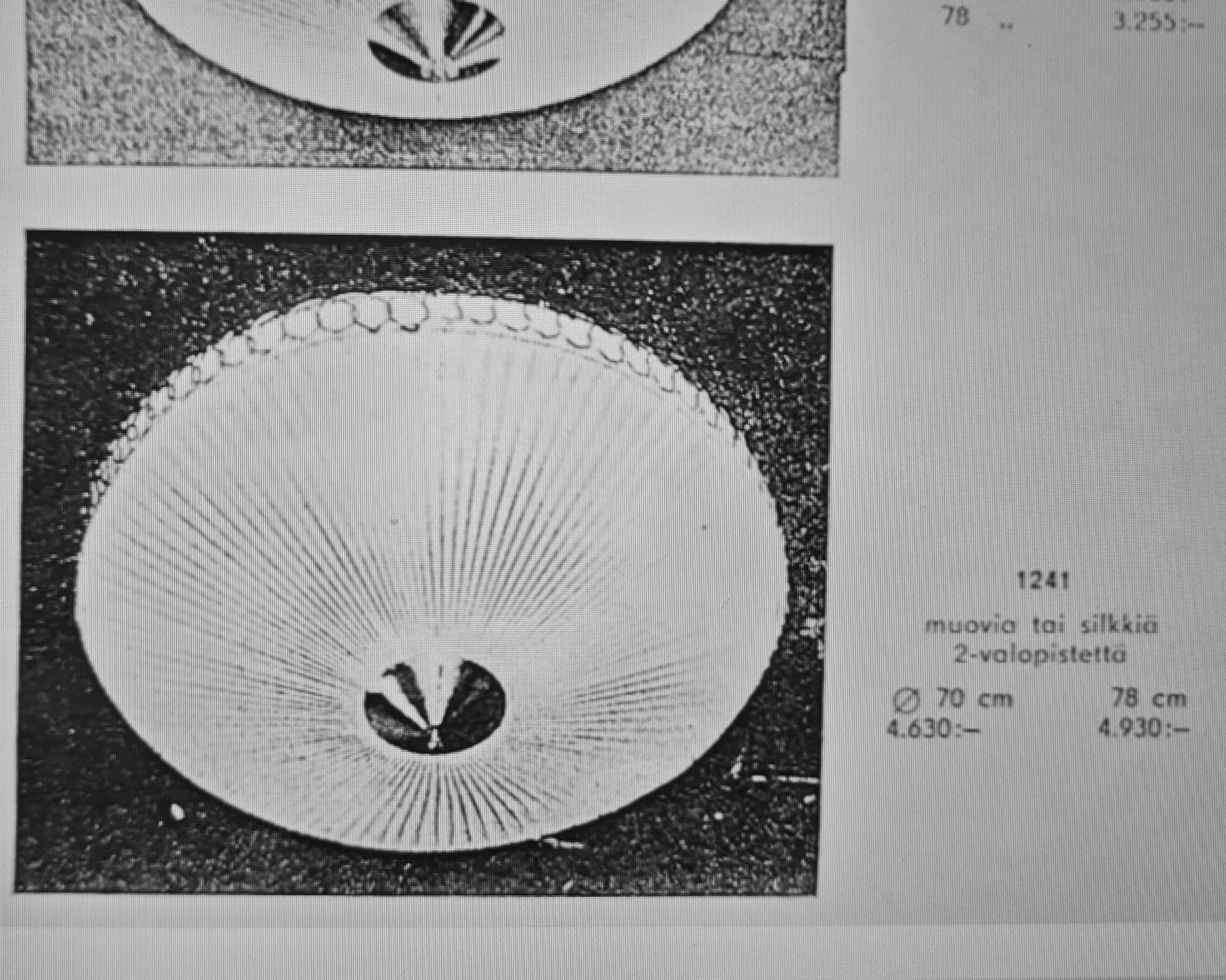 Modèle 1241 de conception finlandaise en laiton et textile synthétique, Valinte 1950 en vente 7