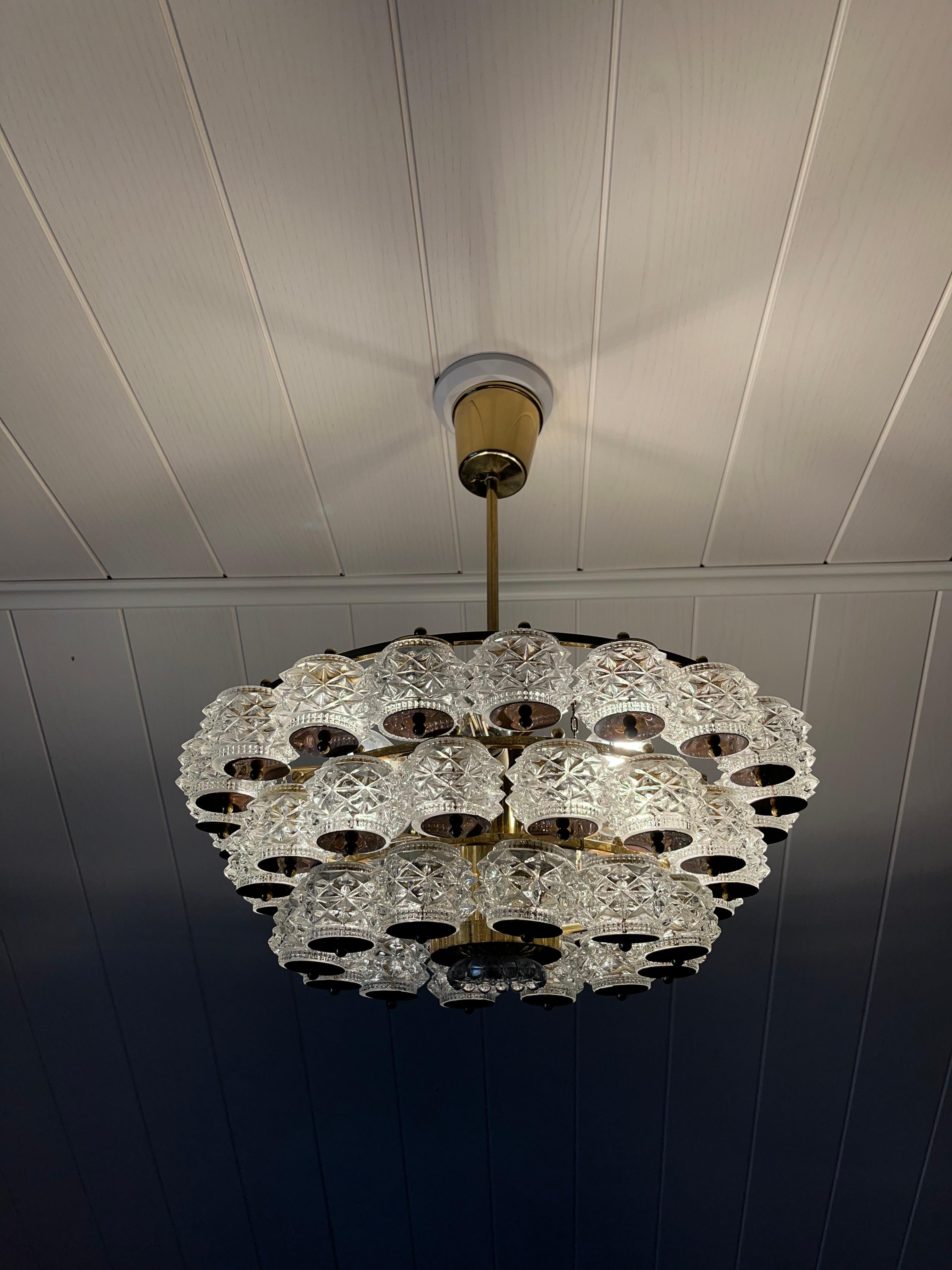 Brass Finnish design lamp HYVAL For Sale
