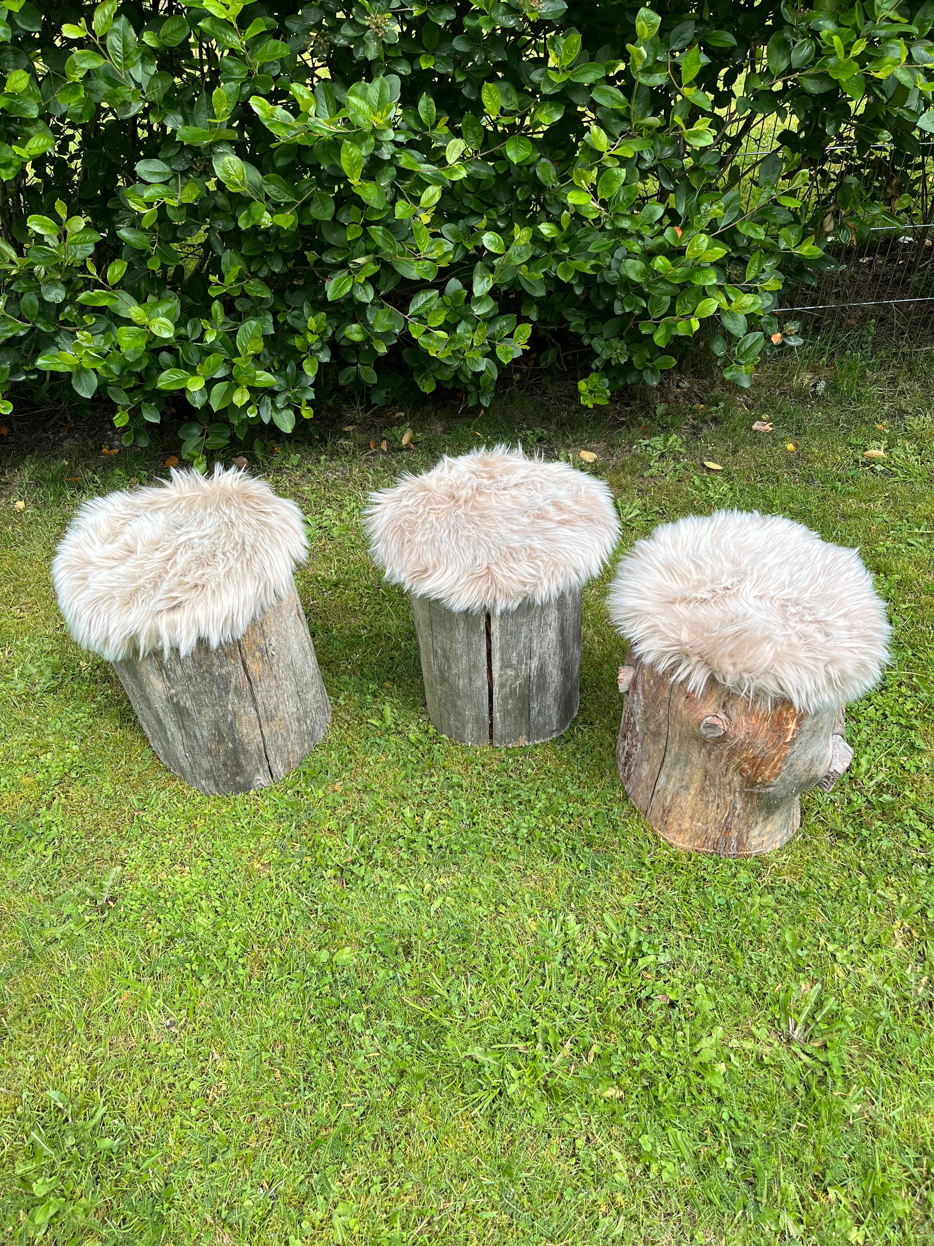 XIXe siècle Tabourets en vieux bois au design finlandais. en vente