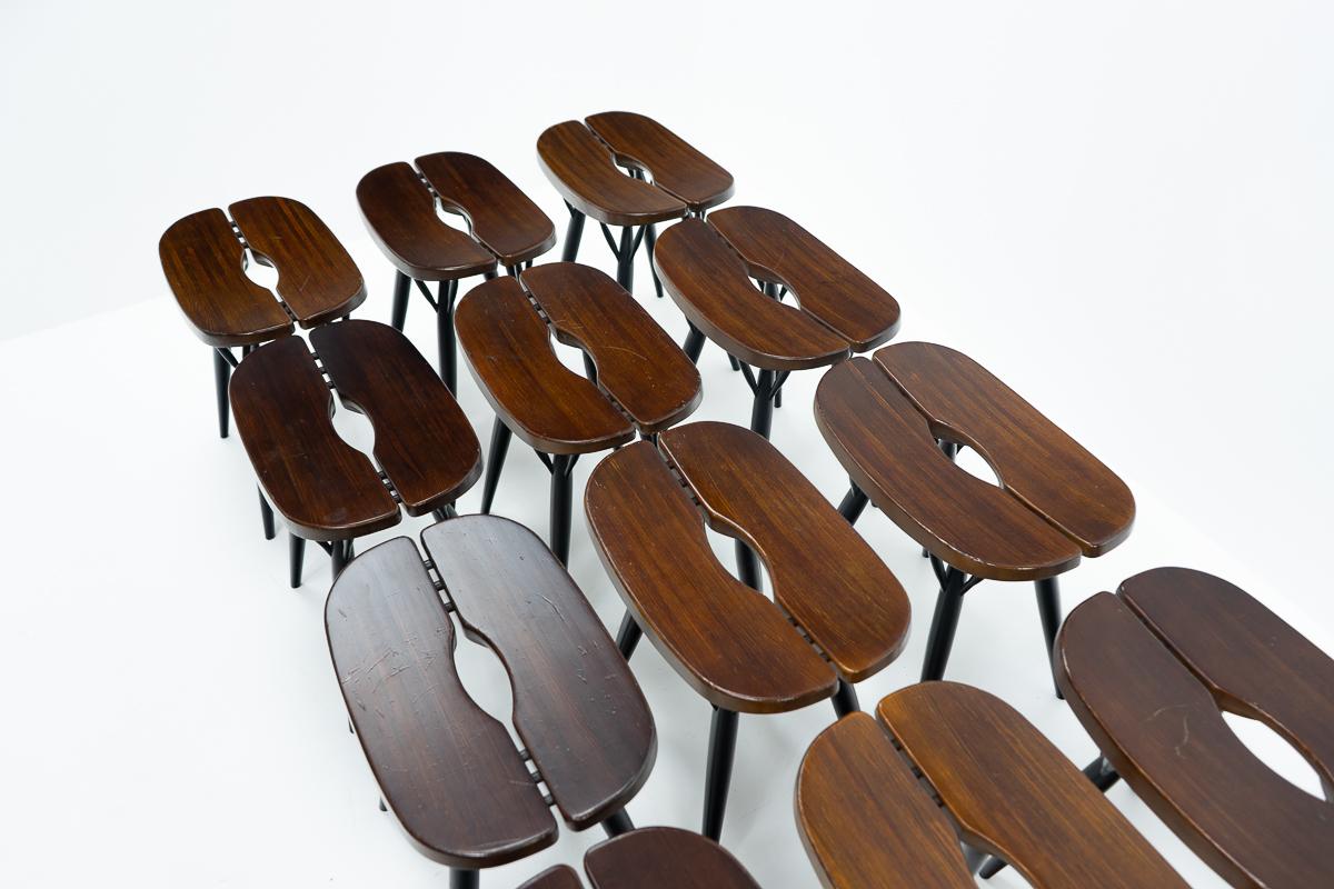 Contemporary Finnish Design Pirrka Stools by Ilmari Tapiovaara for Artek, Finland For Sale
