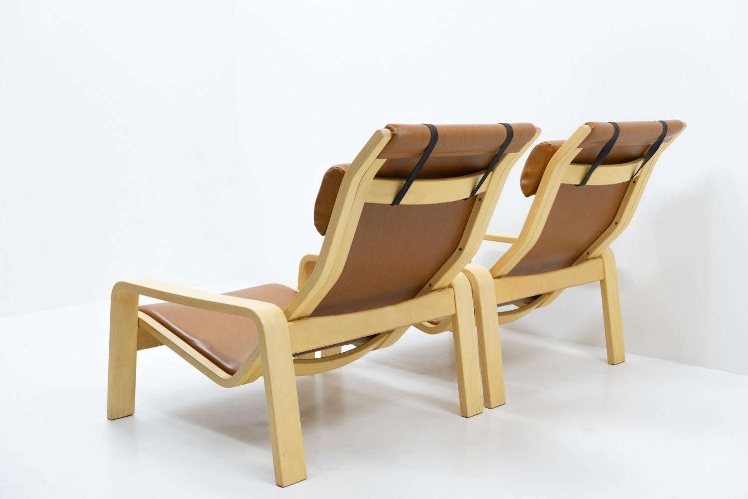 Pulkka-Loungesessel im finnischen Design von Ilmari Laippainen für Asko, 1960er Jahre, Set im Angebot 4